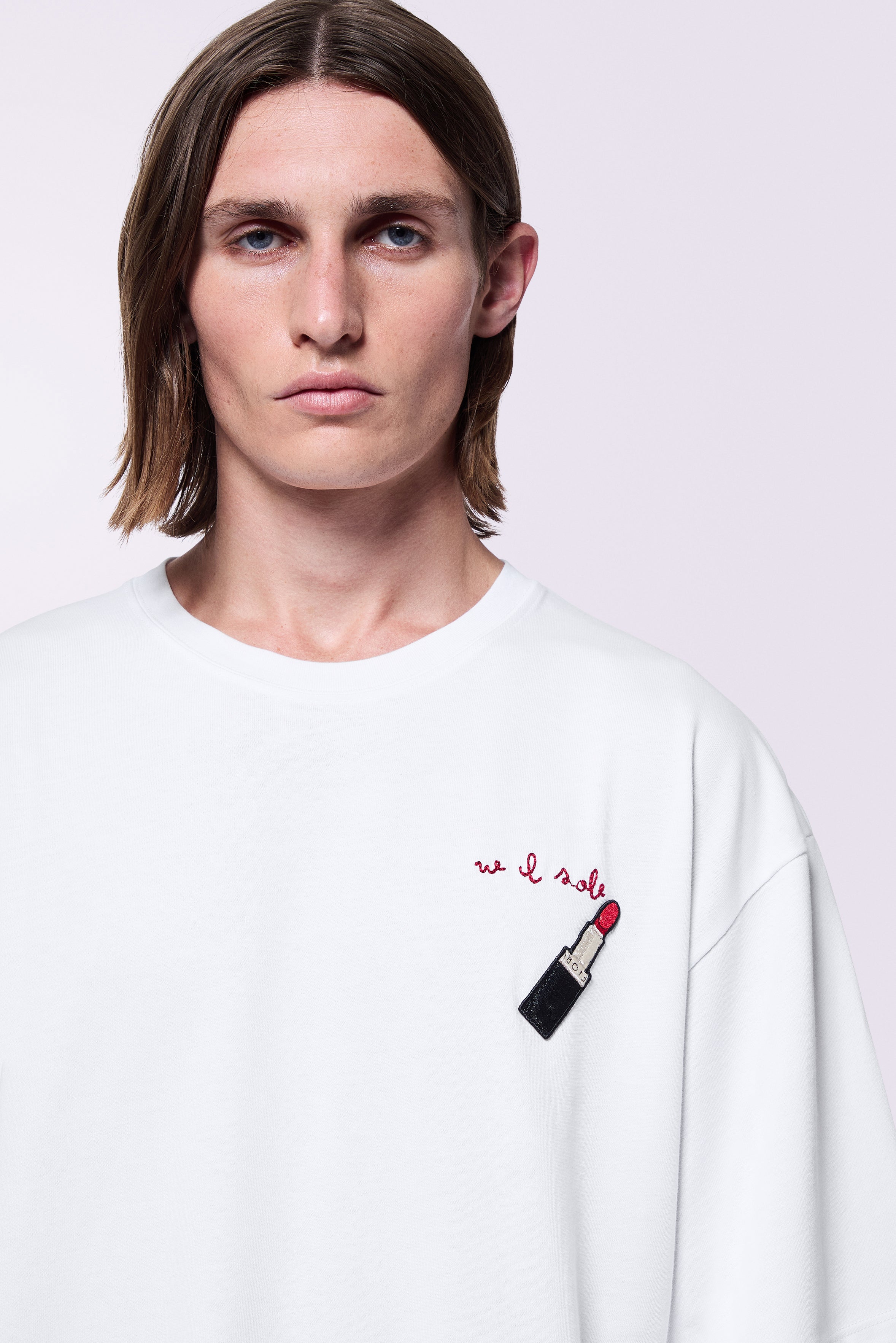 Lipstick Patch T-Shirt White