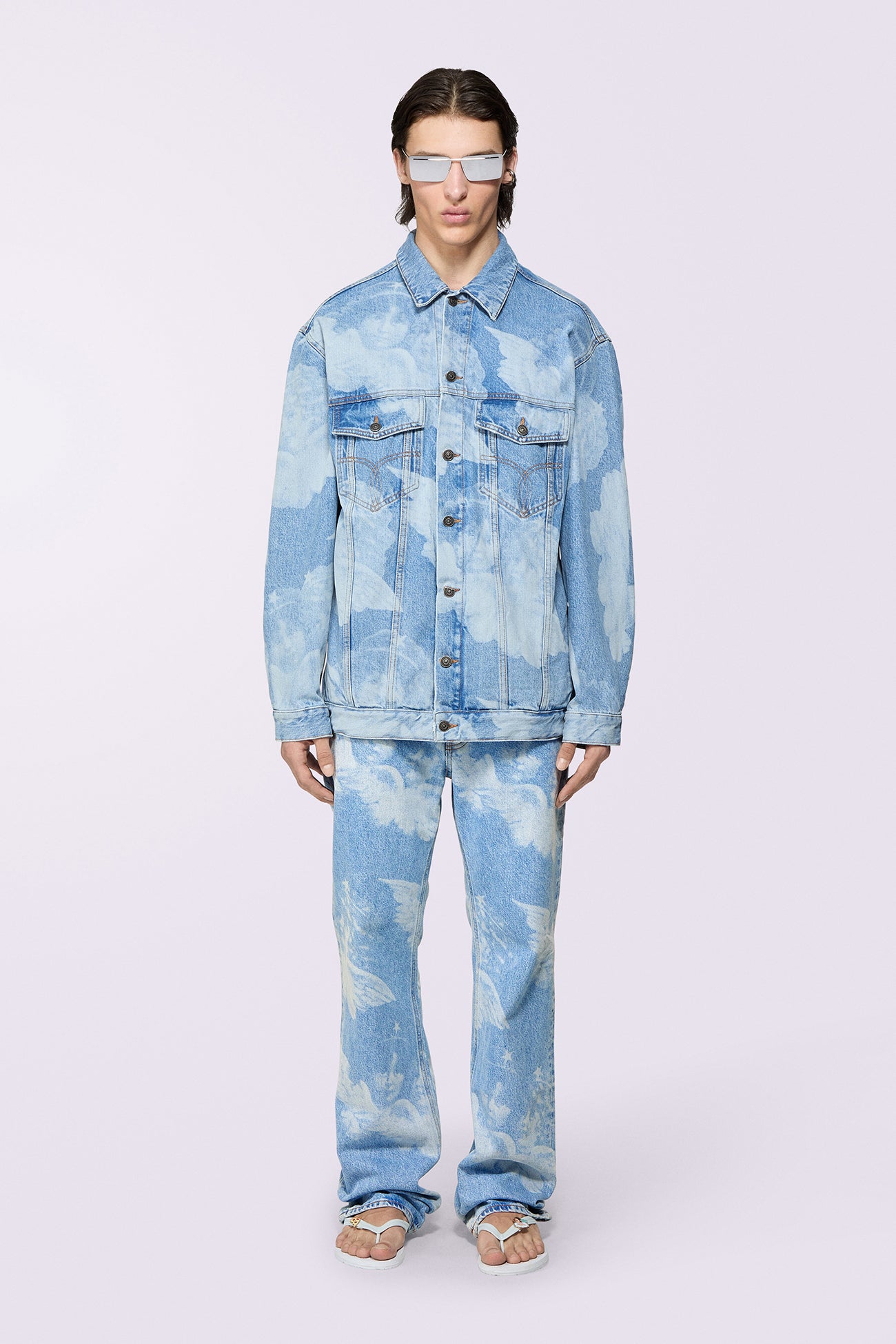 Angels Denim Jacket Mid Blue