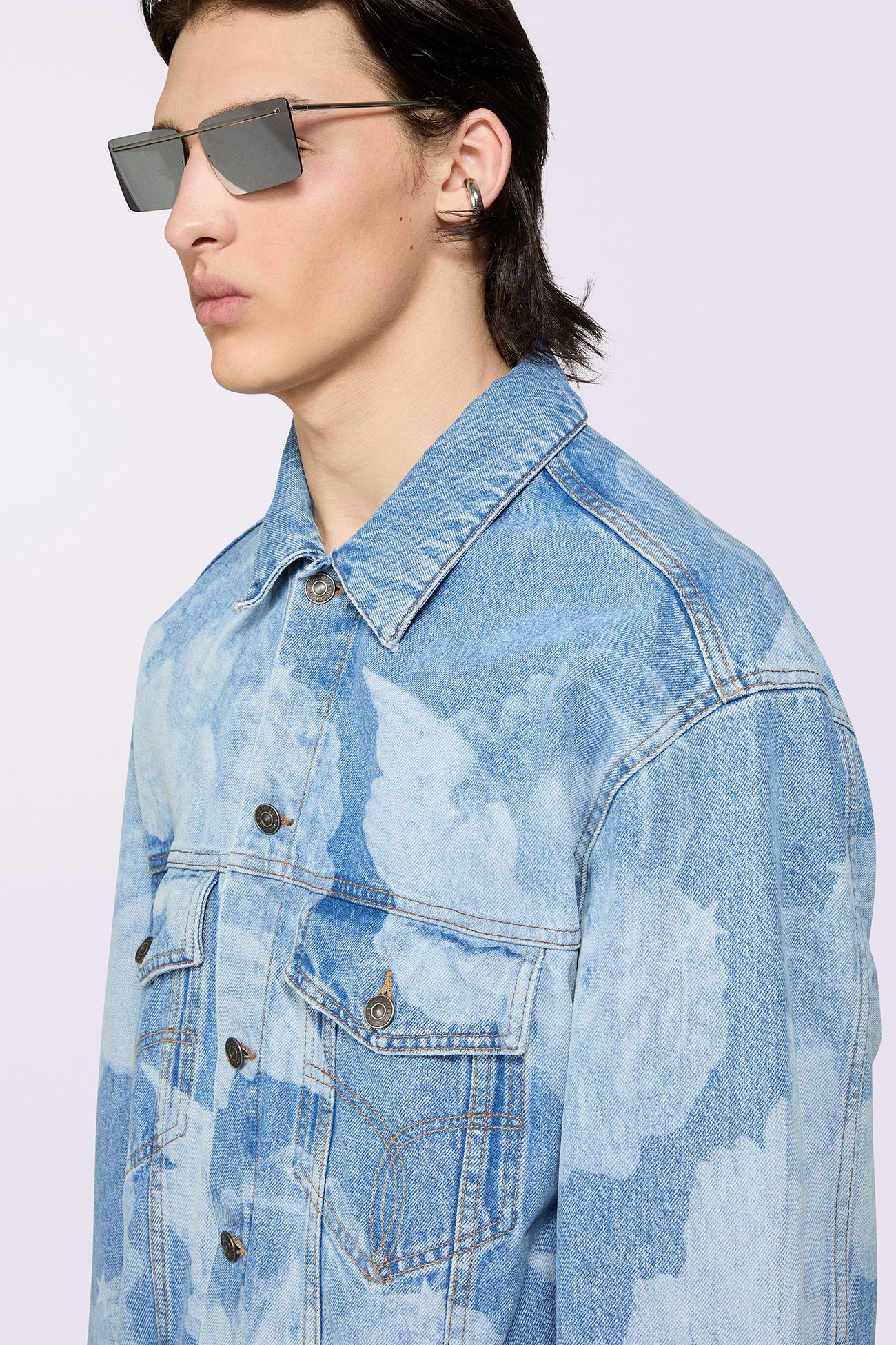 Angels Denim Jacket Mid Blue