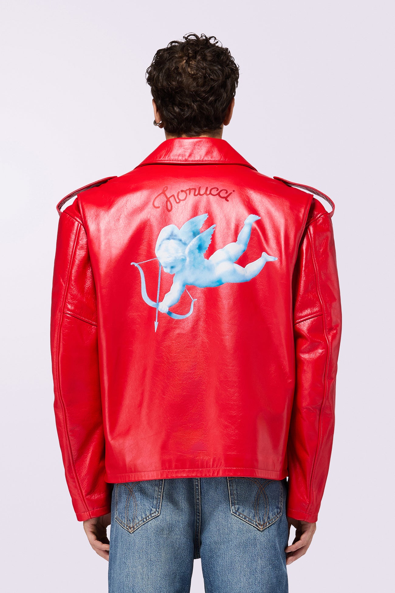 Cupid Leather Jacket Red