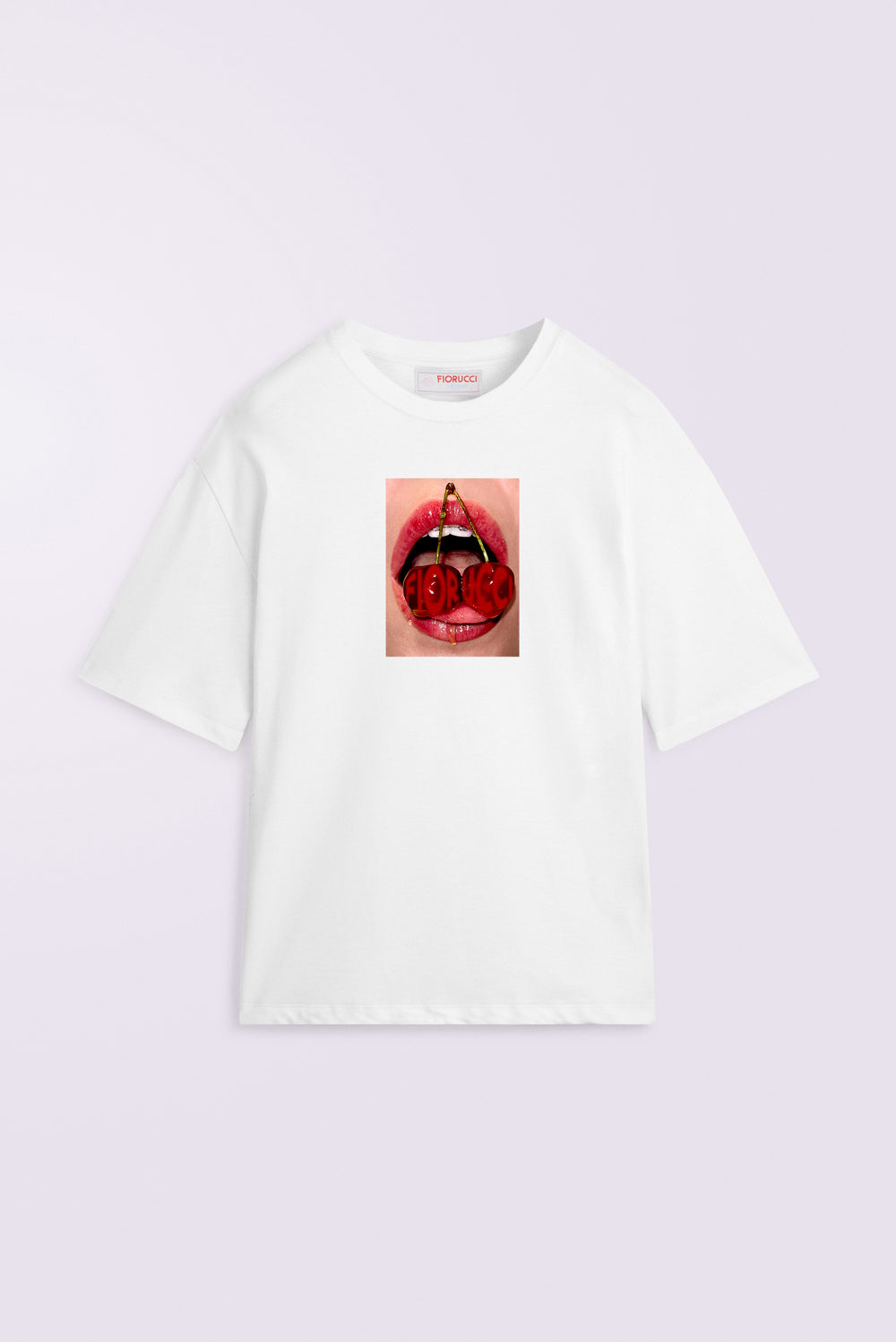 Cherry Mouth Relaxed T-Shirt White