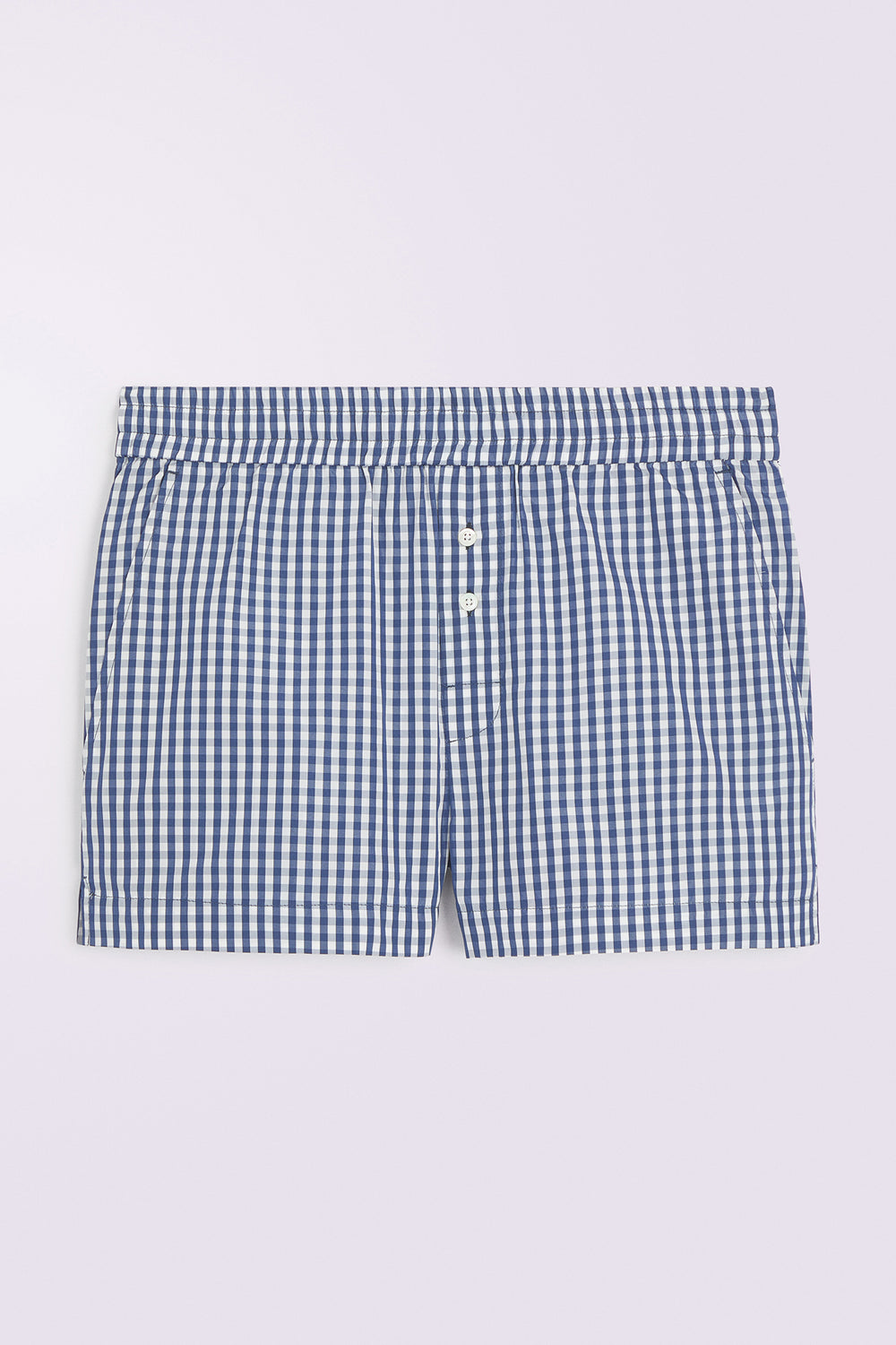 Gingham Logo Shorts Blue