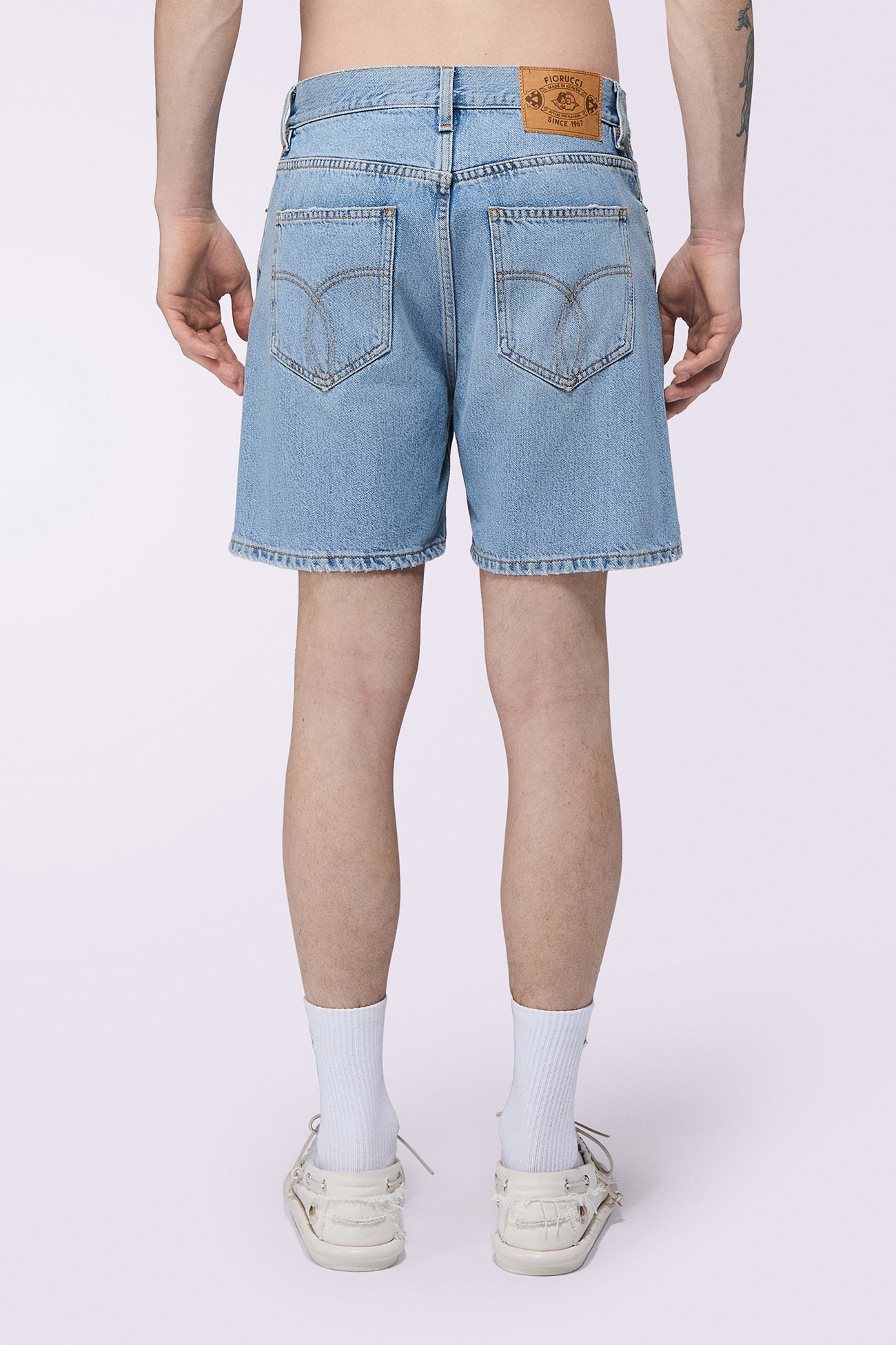 Denim Bermuda Shorts Light Blue