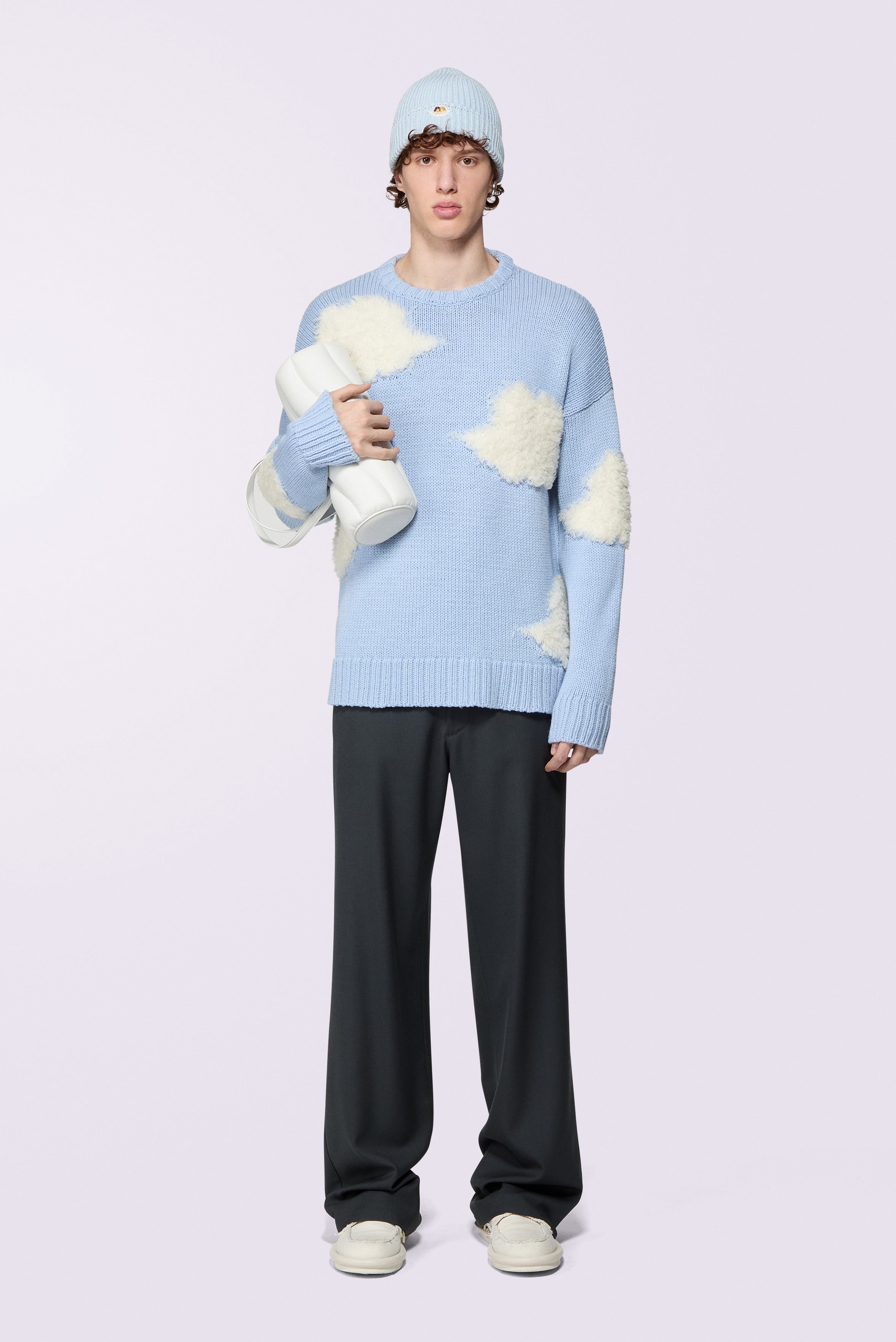Angels Clouds Knit Jumper Blue