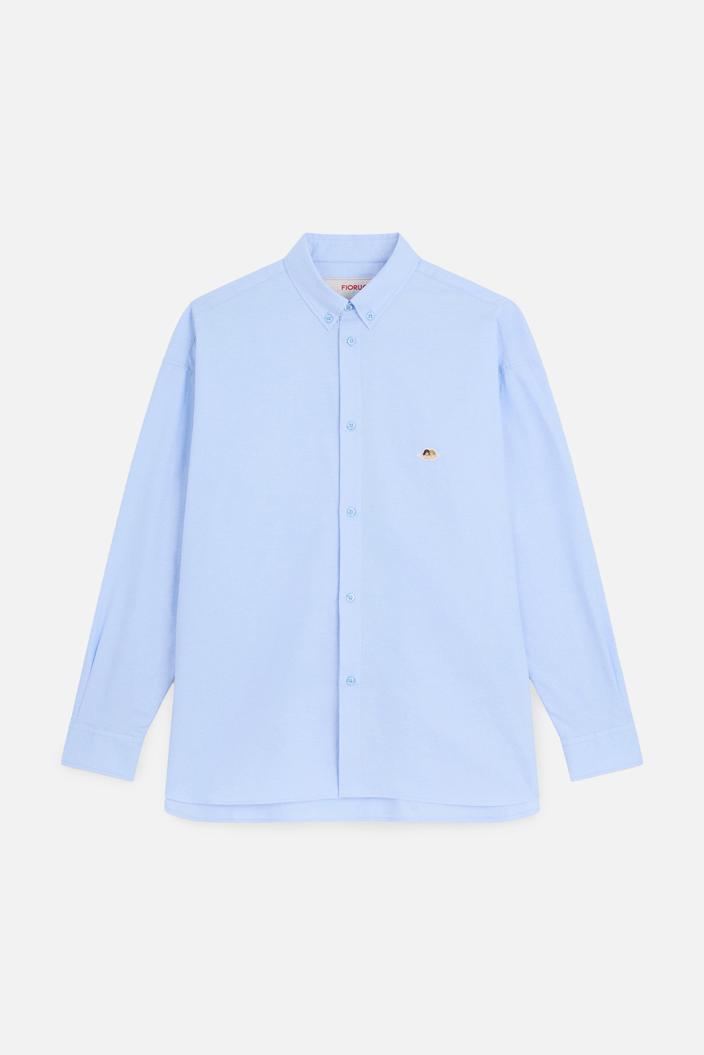 Angels Patch Relaxed Shirt Light Blue