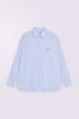 Camicia Righe Logo Blu