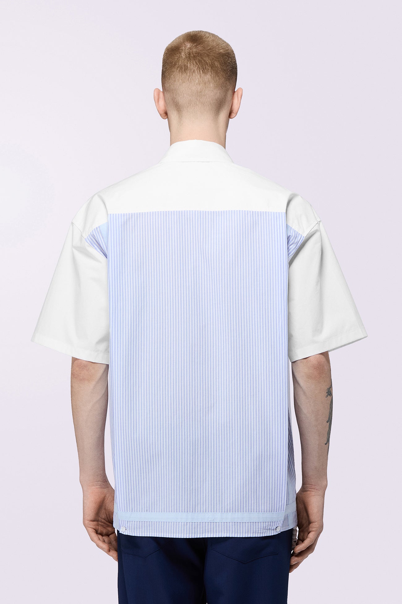 Logo Stripe Shirt White