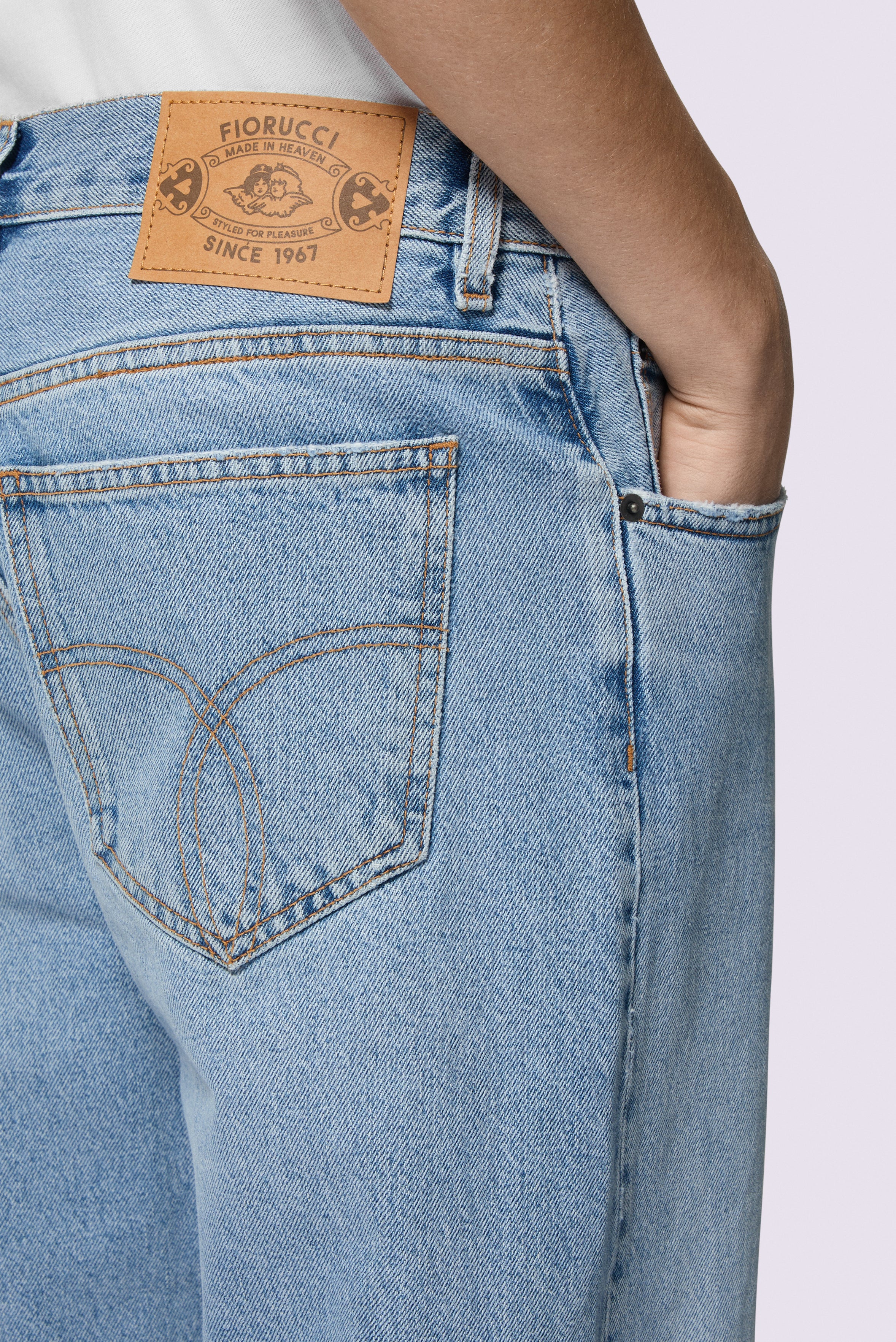 Jeans a Gamba Larga Azzurri