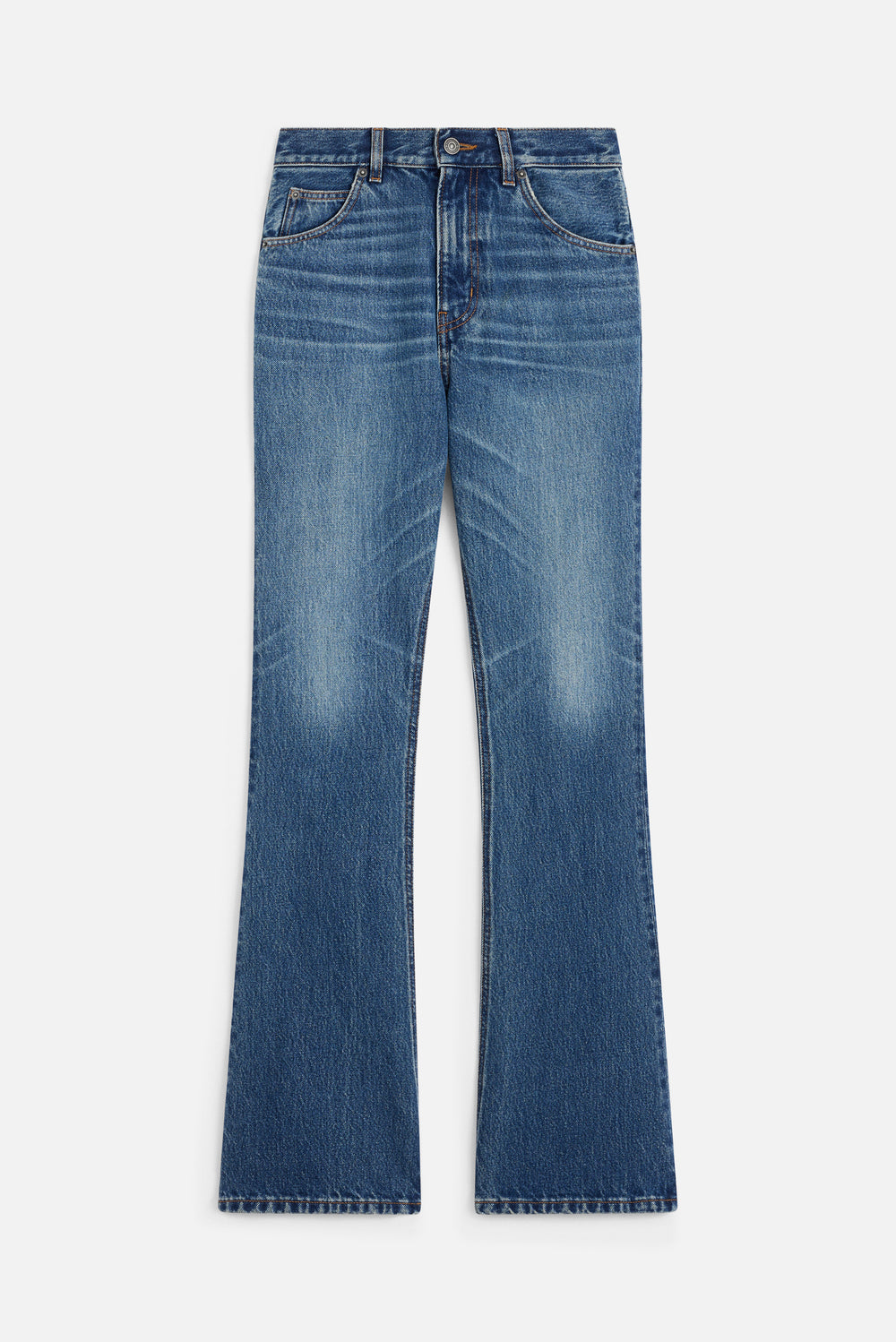 Low Rise Flare Jeans Mid Blue