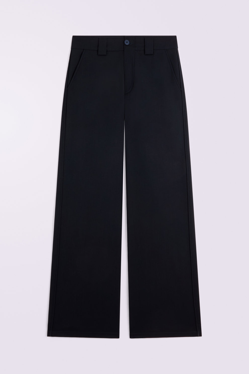 Light Wool Trousers Navy