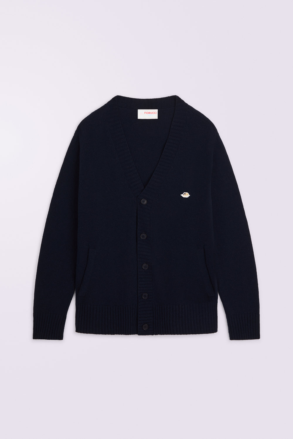 Angels Patch Oversized Cardigan Navy
