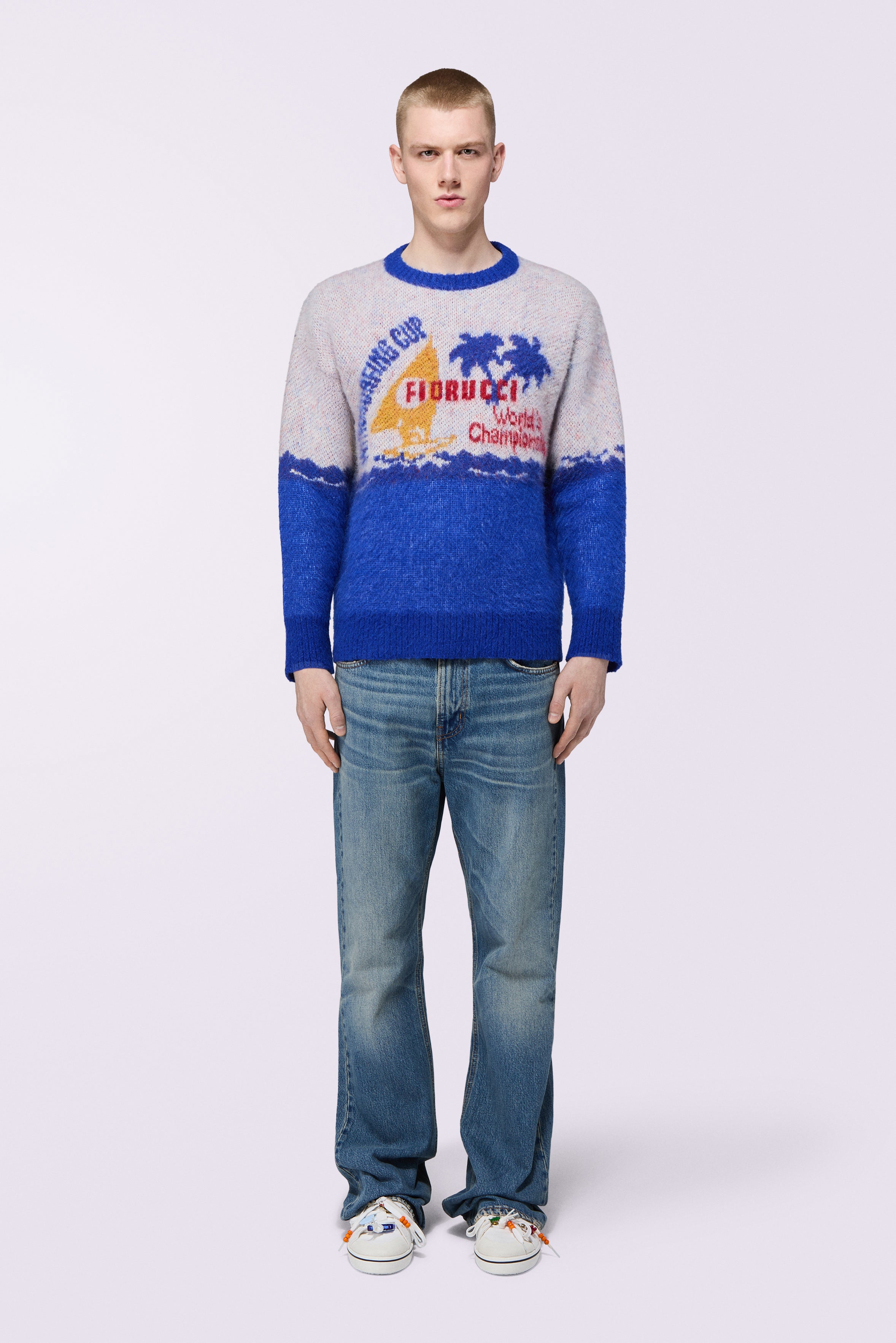 Windsurfing Mohair Jumper Blue