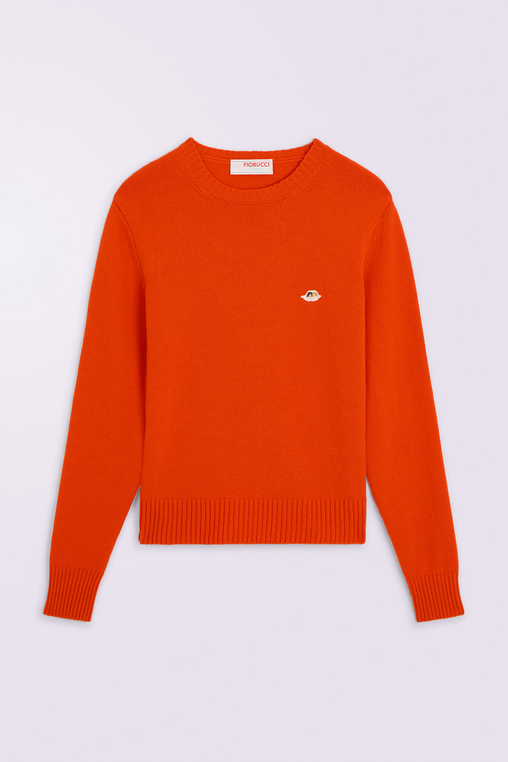 Angels Patch Knit Jumper Orange