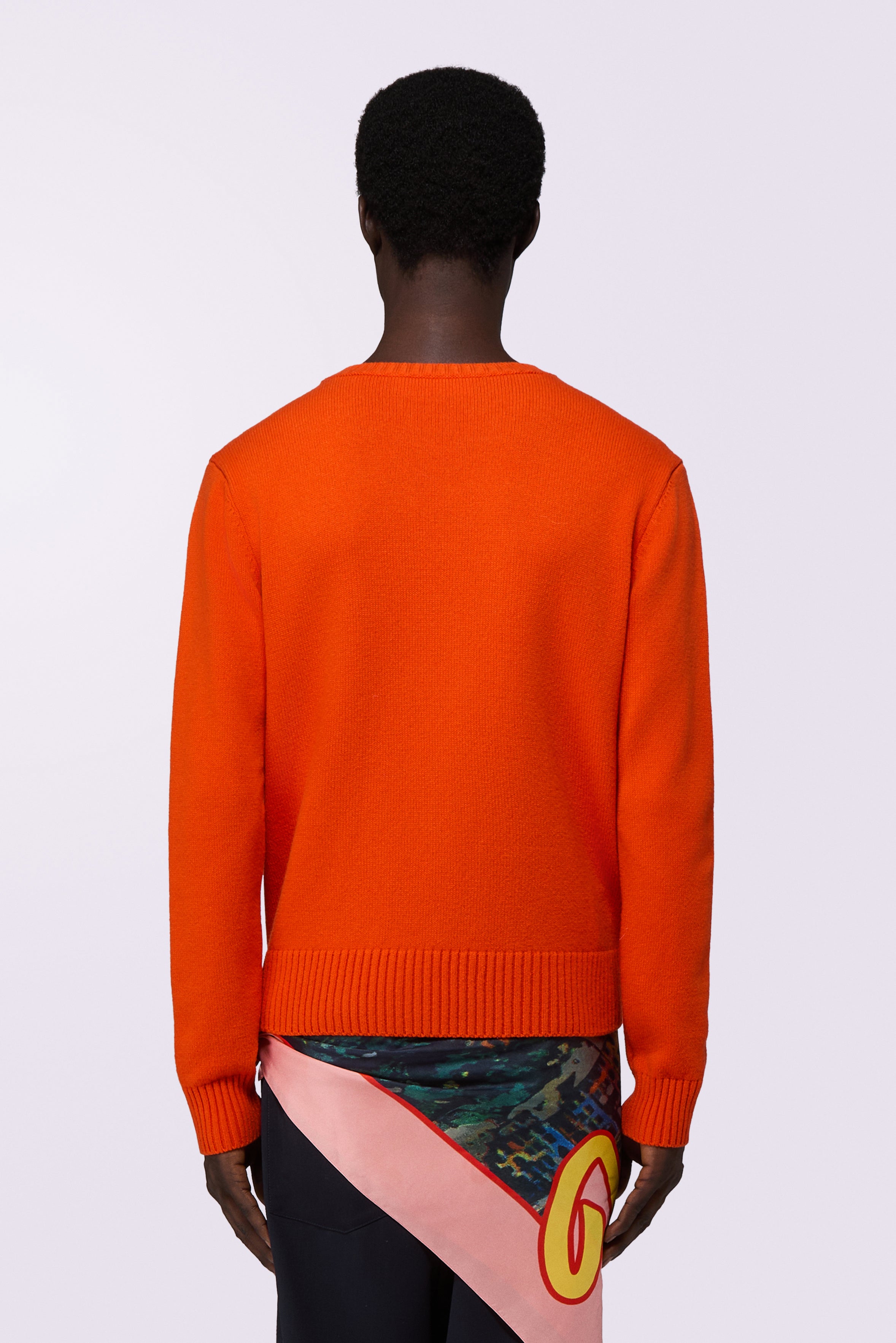 Angels Patch Knit Jumper Orange
