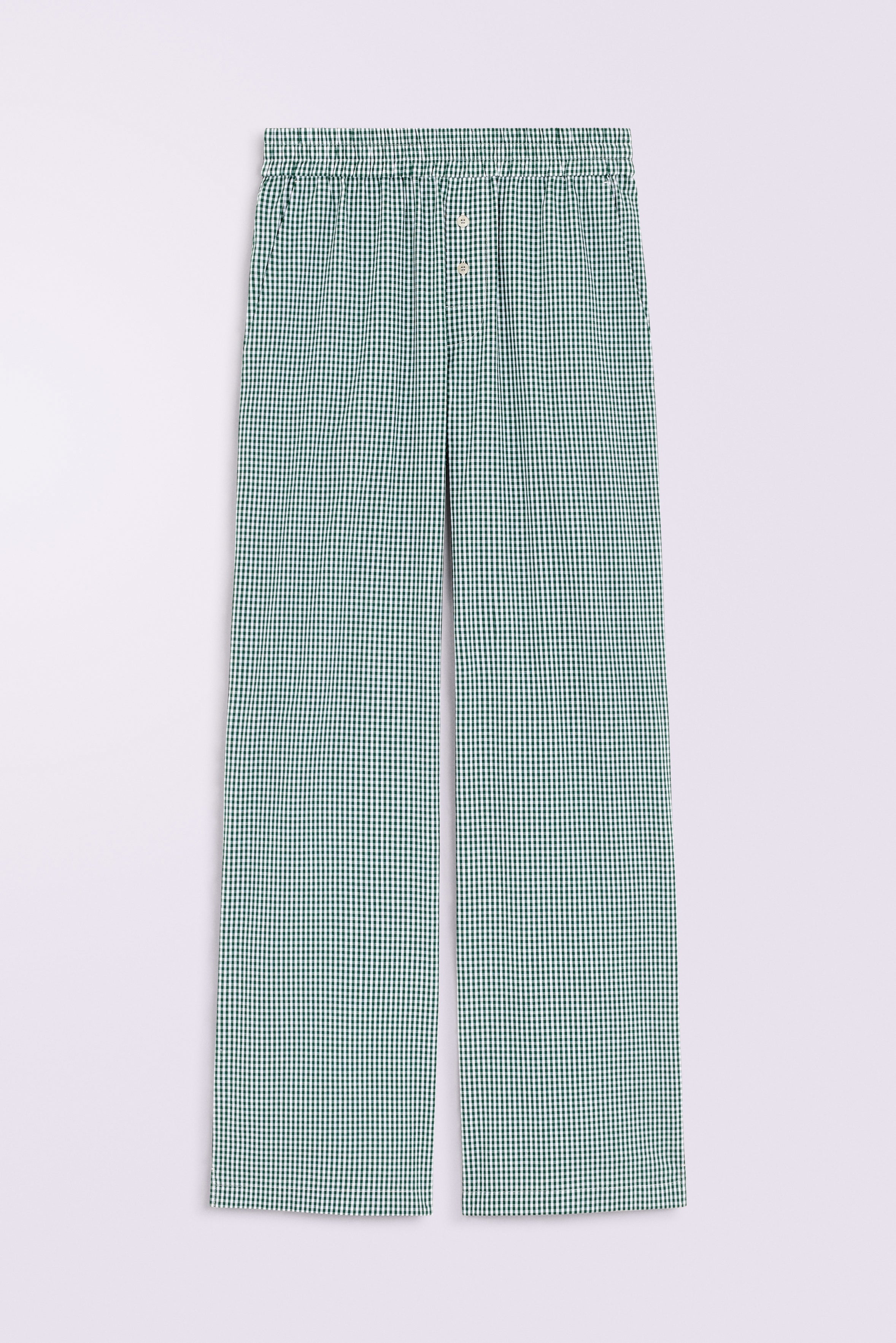 Gingham Logo Trousers Green