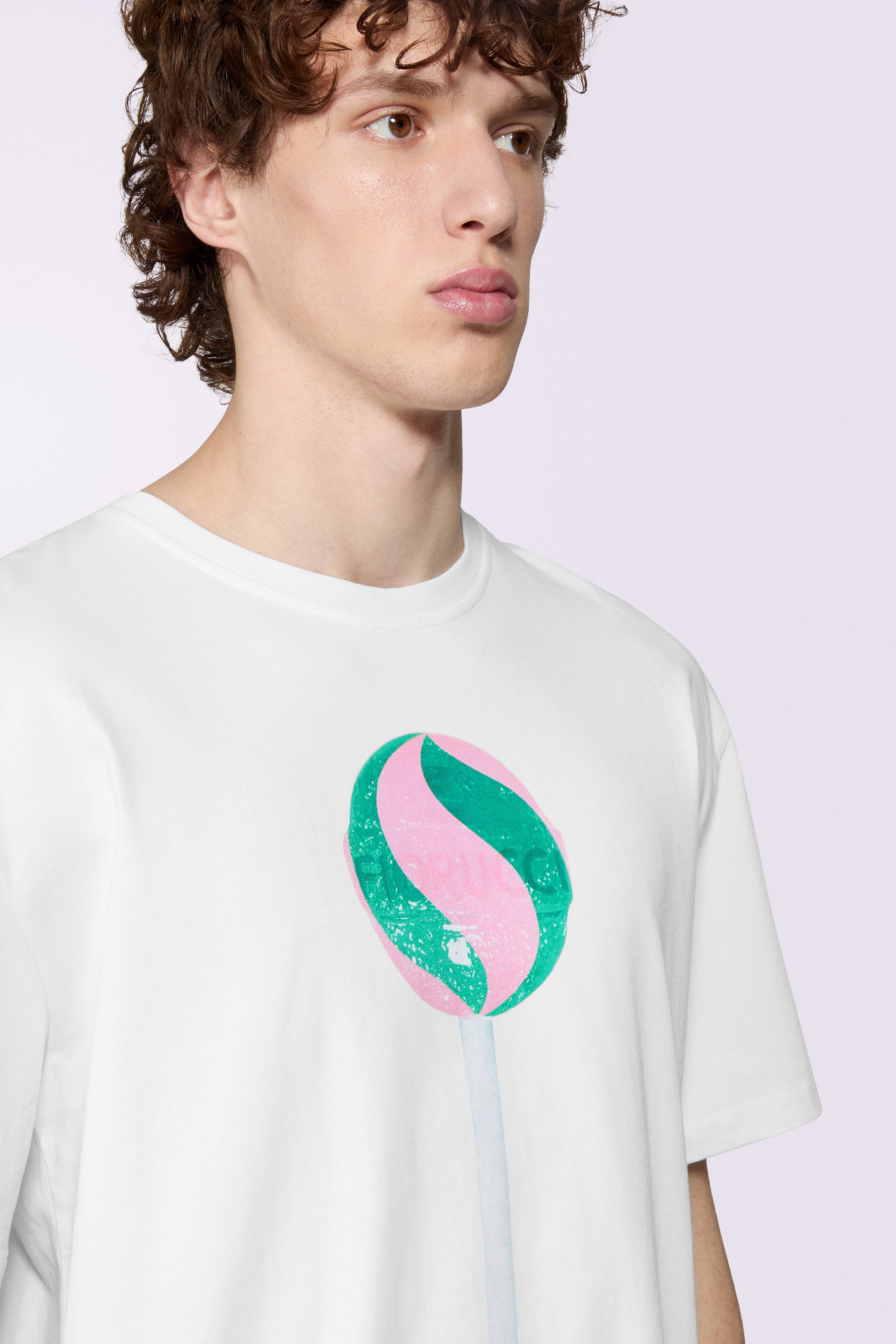 T-shirt Grafica Lollipop Bianca