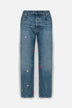 Cupid Embroidered Straight Jeans