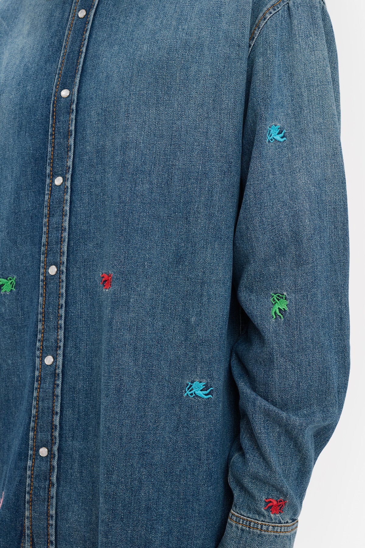 Camicia Denim Ricami Cupido