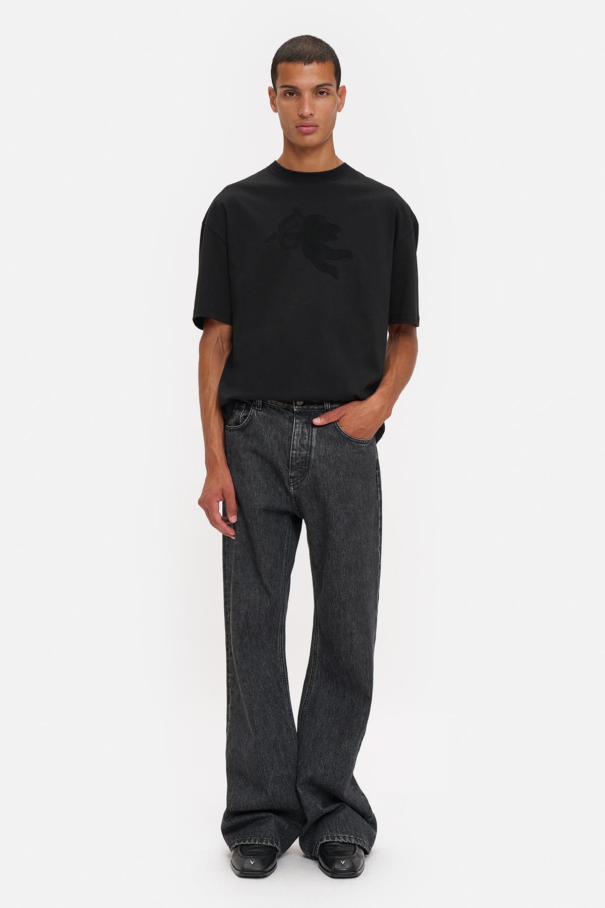 Lace Cupid Patch Relaxed T-Shirt