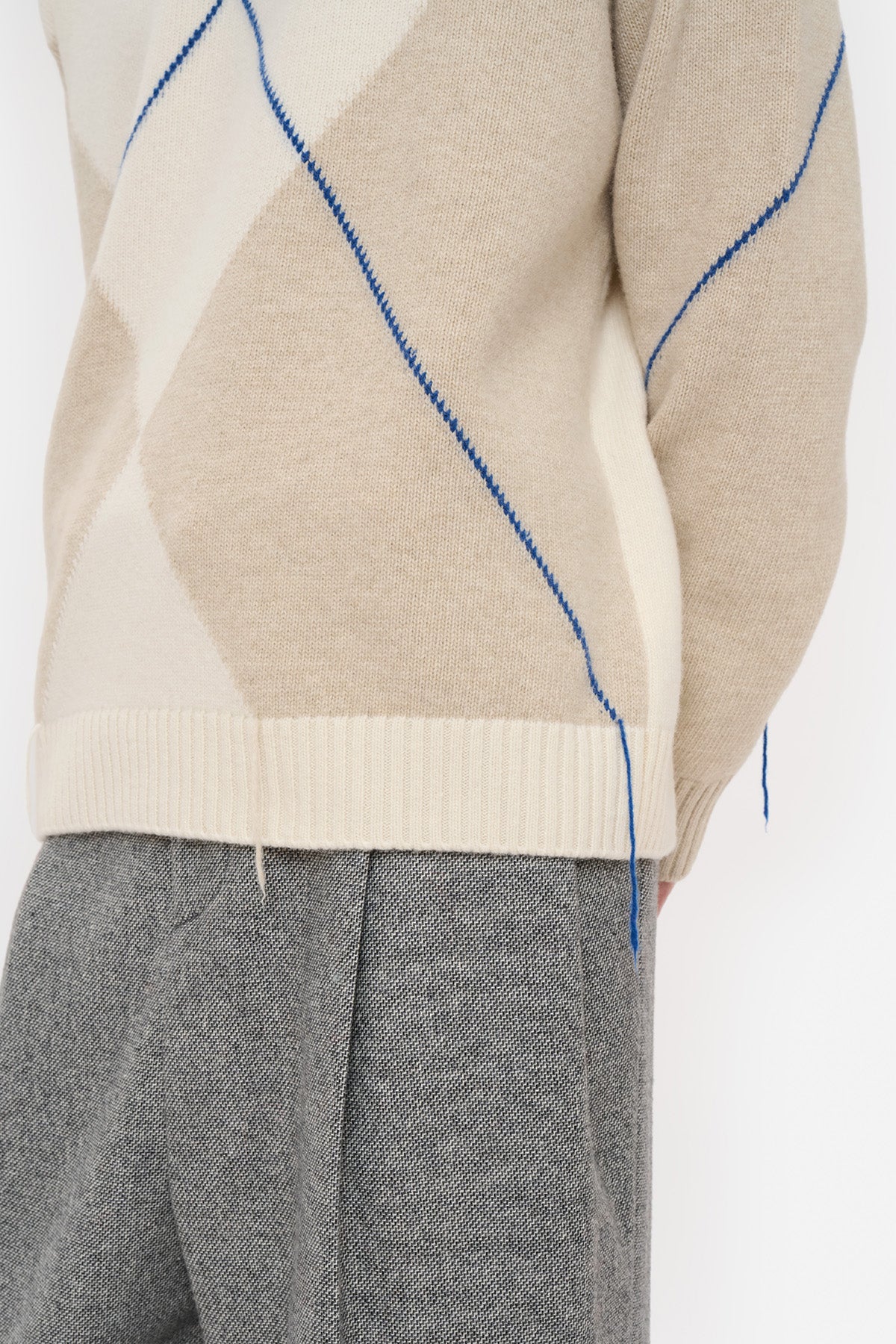 Maglione Argyle Distressed