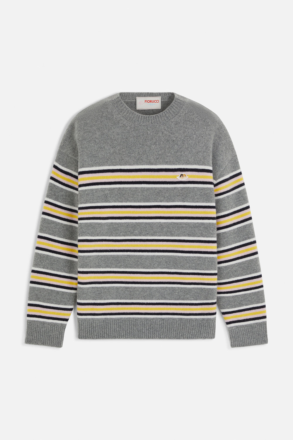 Striped Angels Patch Sweater