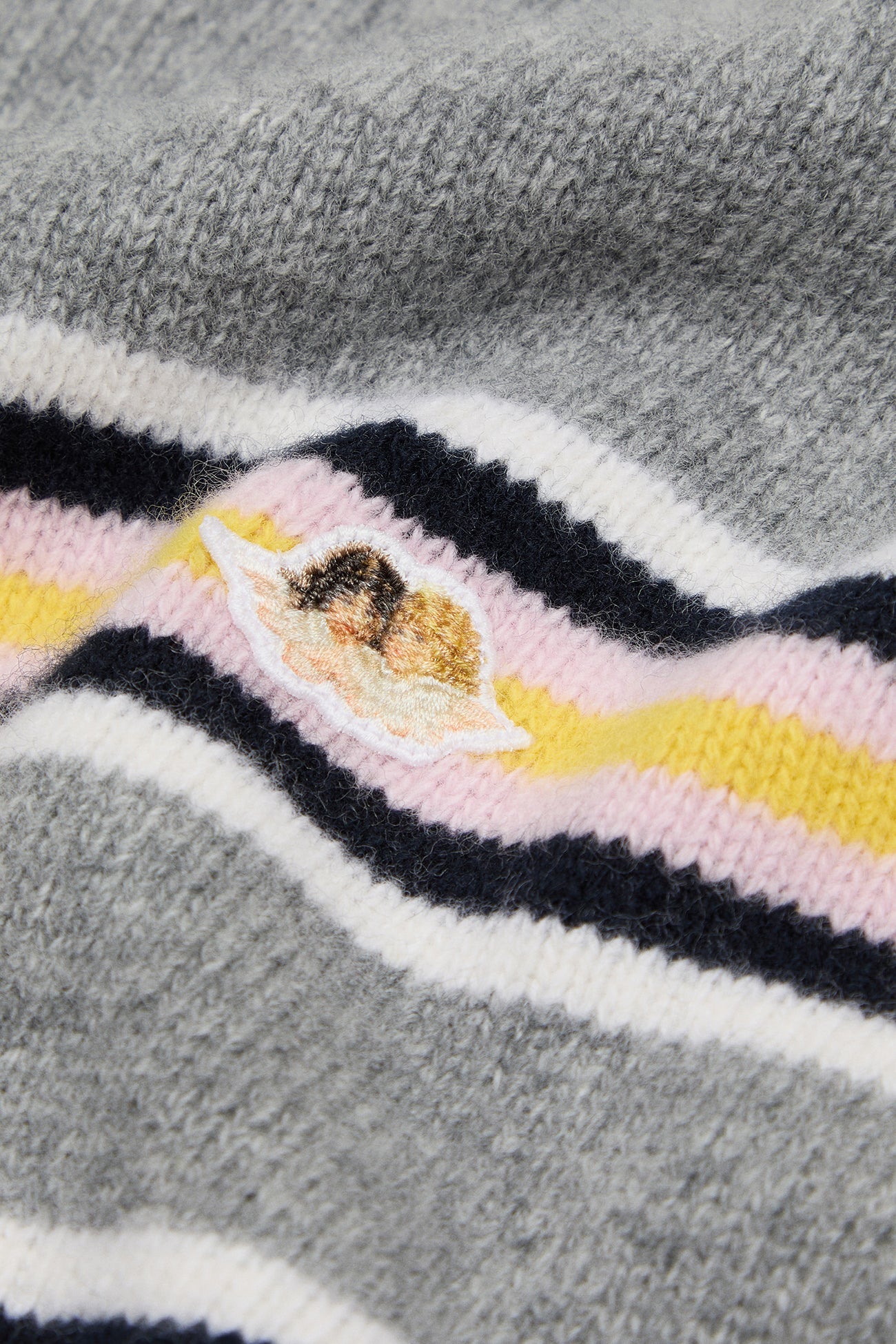 Striped Angels Patch Sweater
