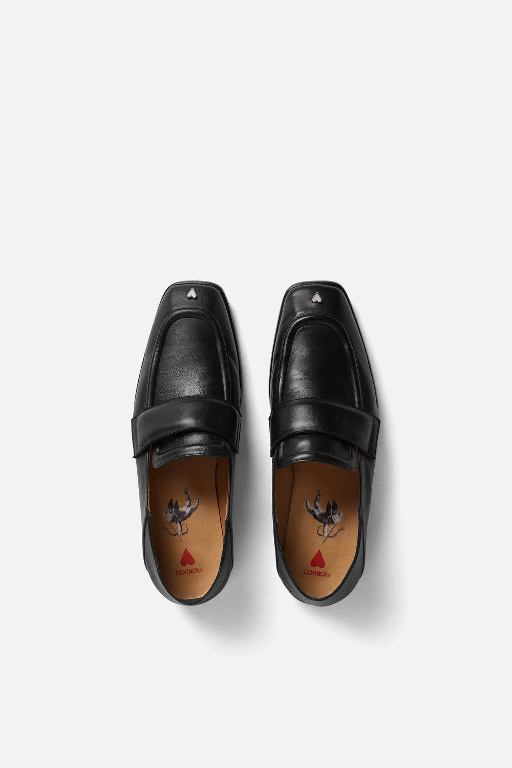 Mens Heart Stud Loafers