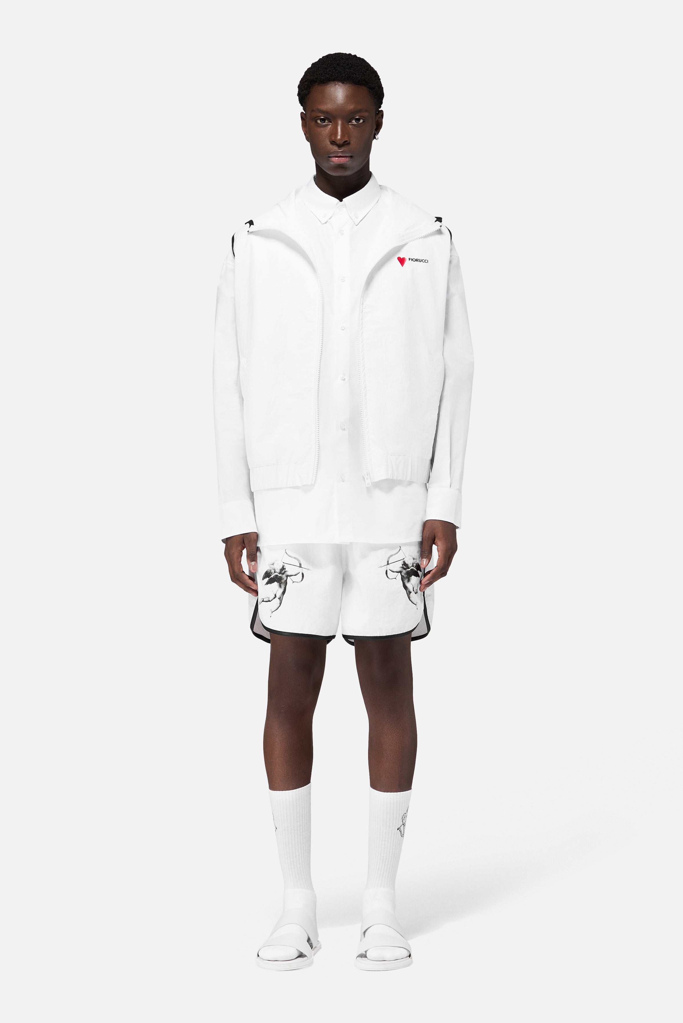 Double Cupid Shorts White