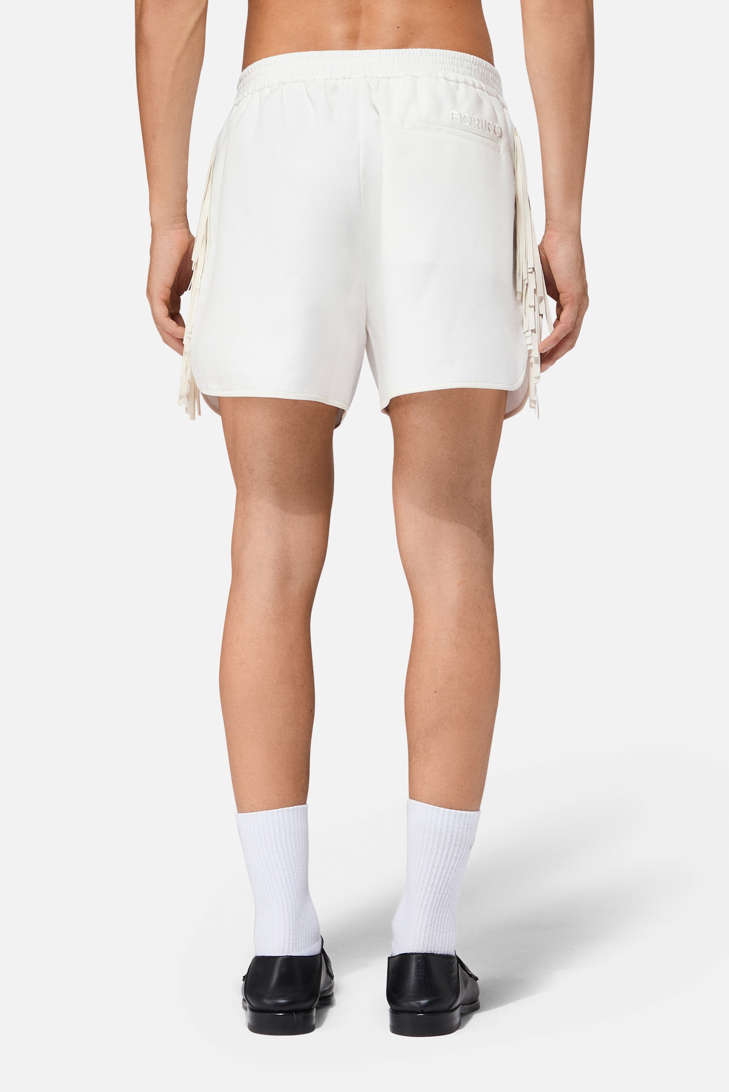 Fringe Shorts White