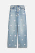 Poodle Print Baggy Jeans