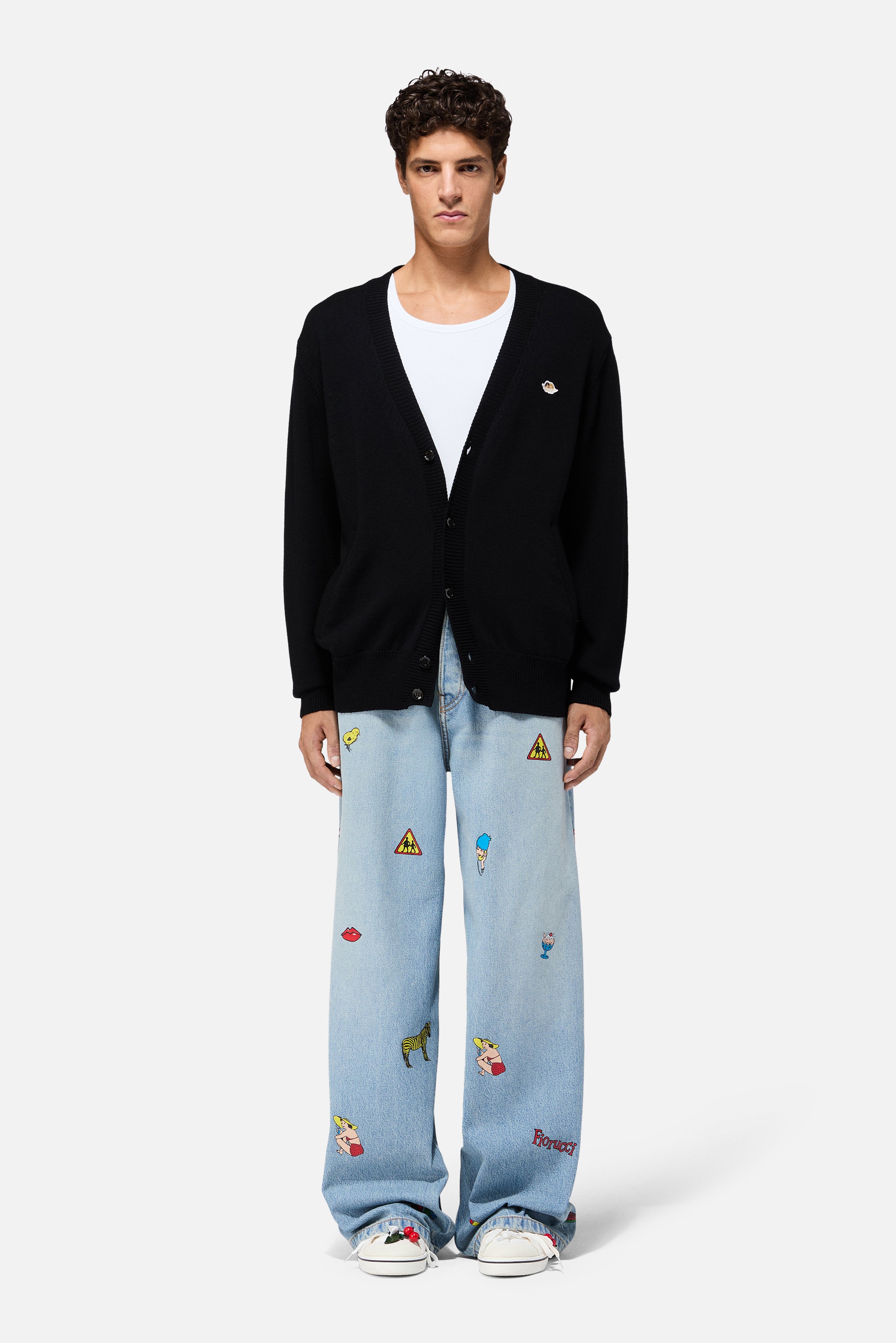 Toys Print Baggy Jeans Light Blue