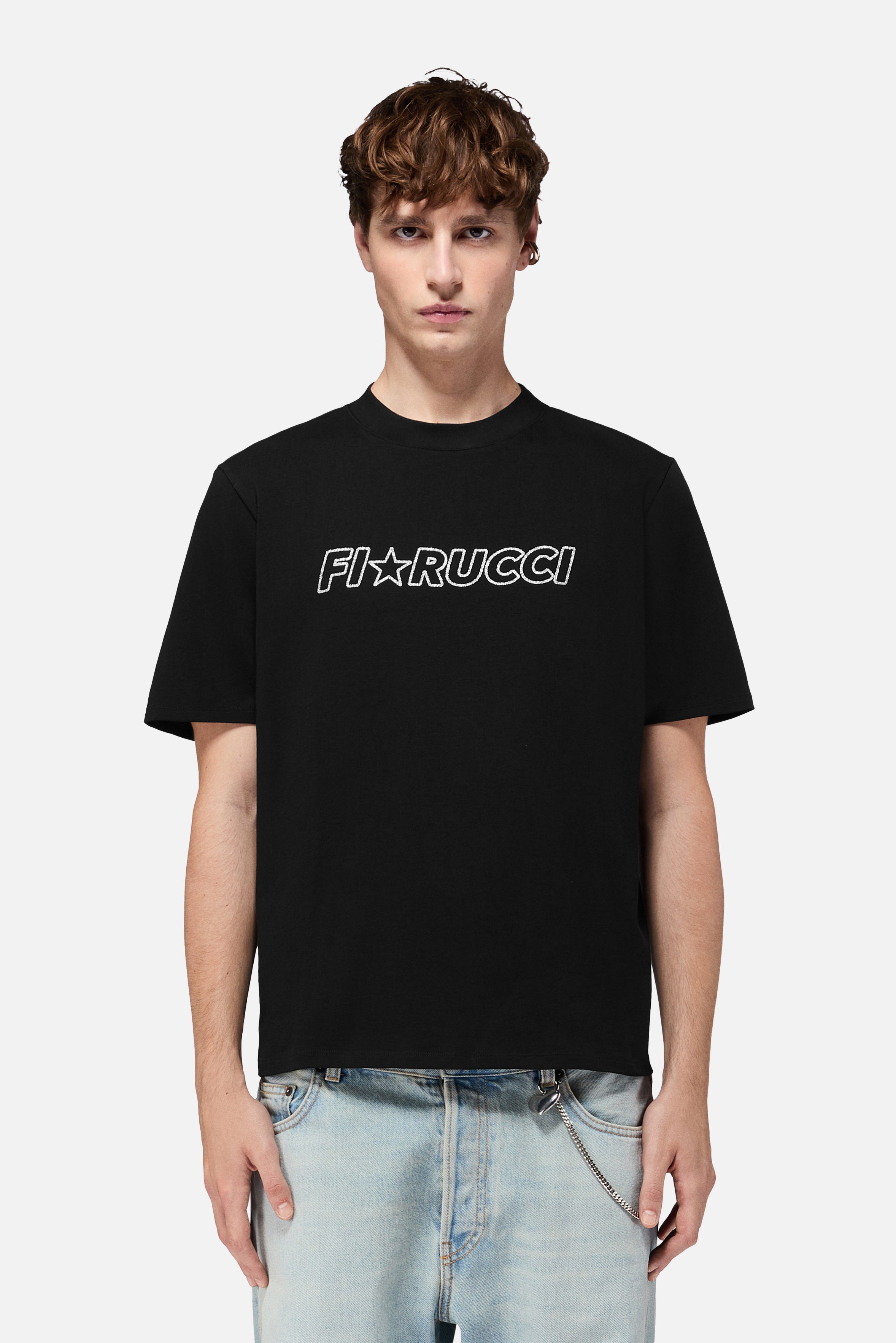 Glitter Star Logo Regular T-Shirt Black