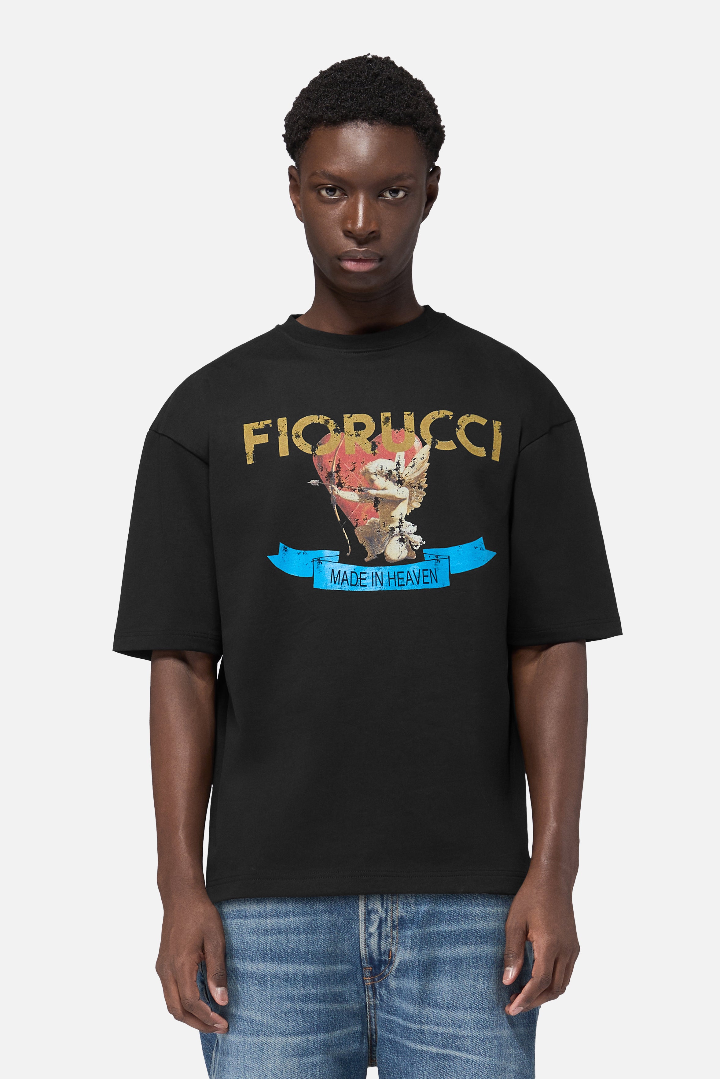 Rock Cupid Logo Relaxed T-Shirt Black | Fiorucci