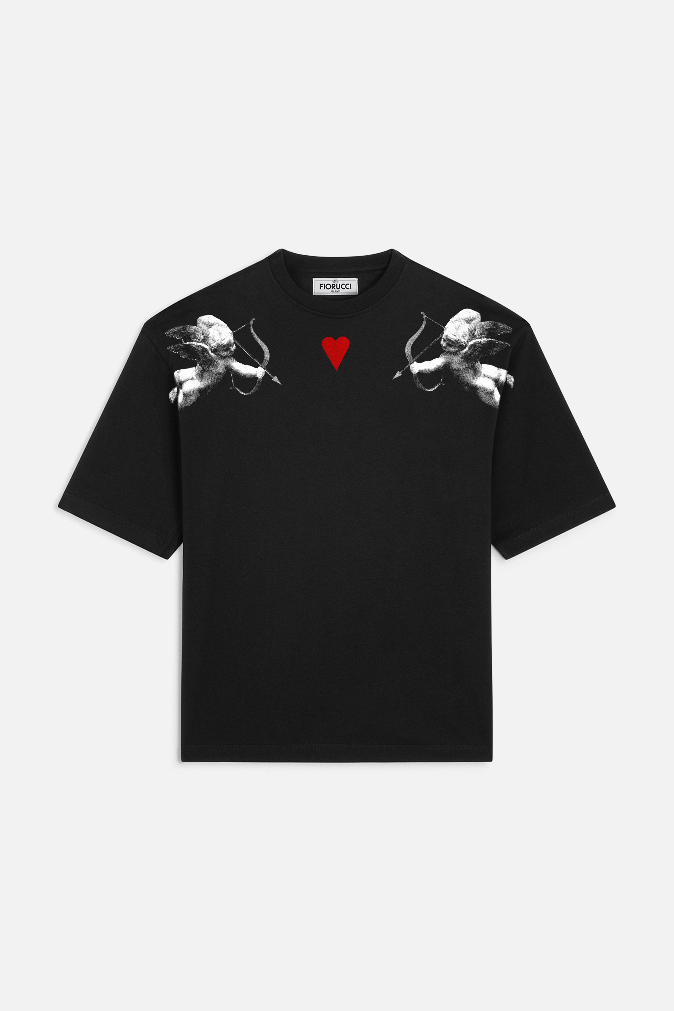 Double Cupid Relaxed T-Shirt Black