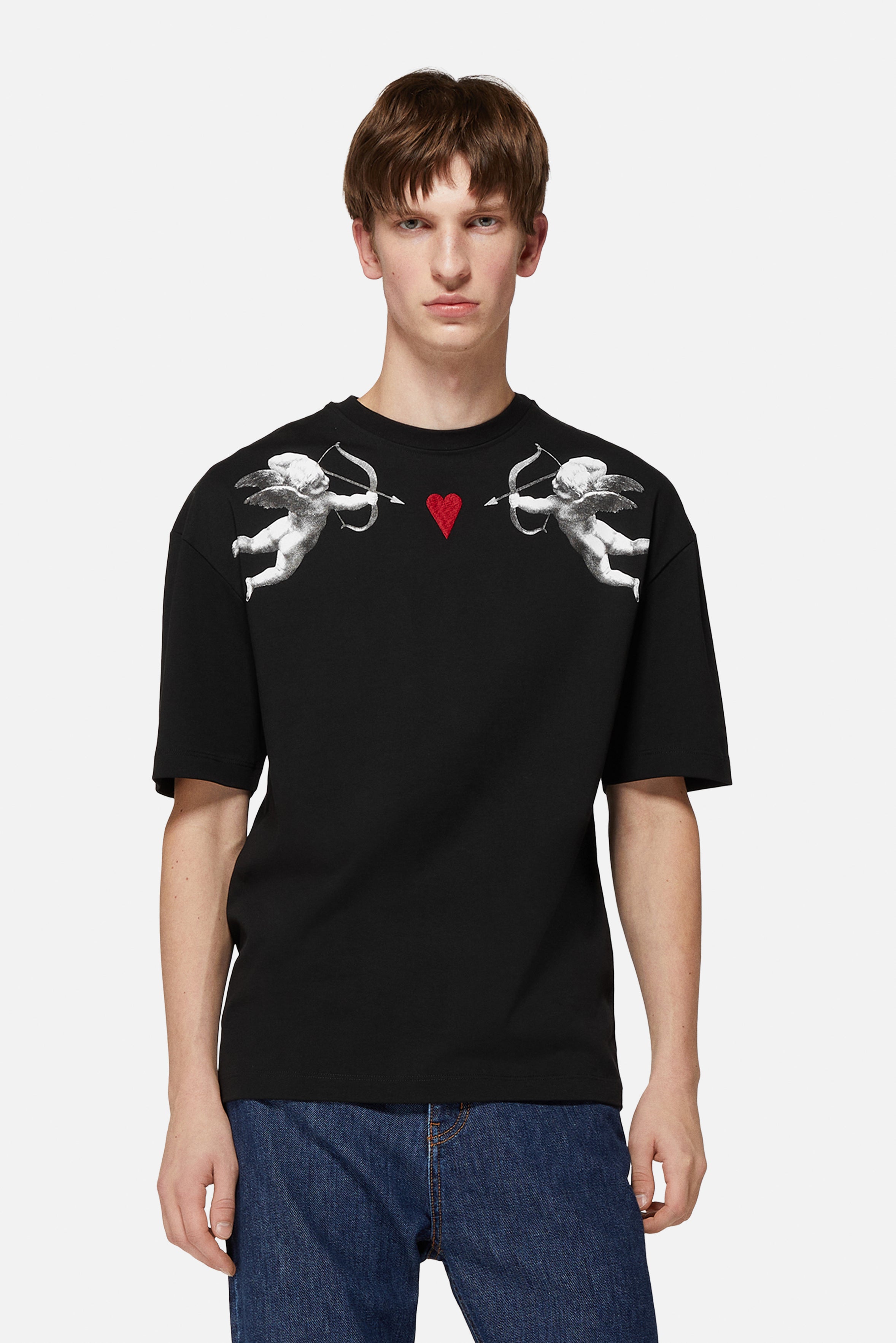 Double Cupid Relaxed T-Shirt Black