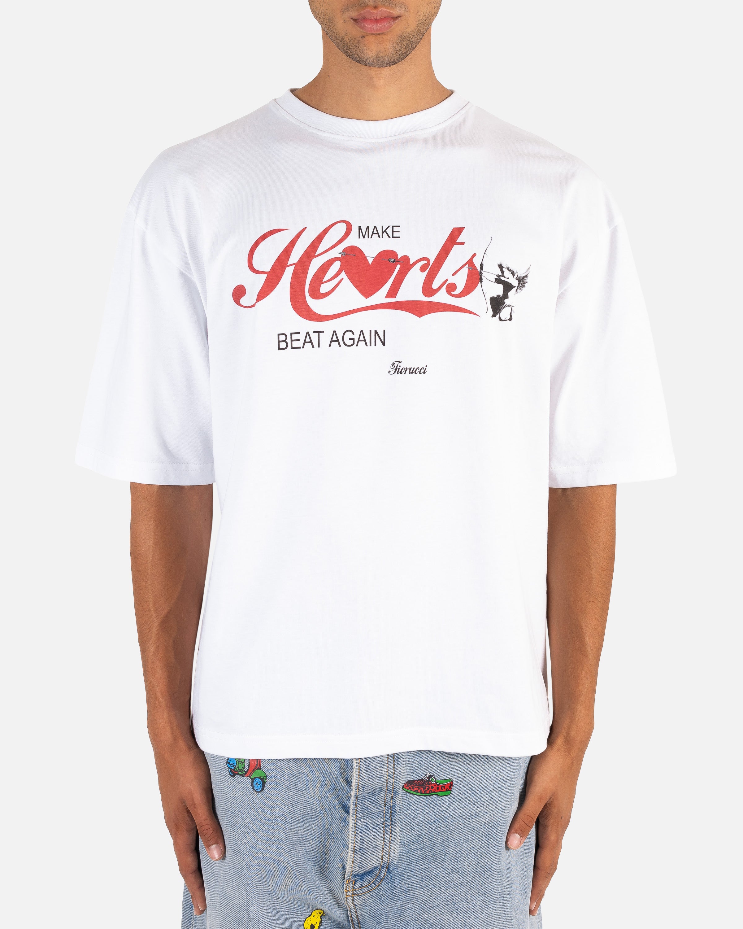 Make Hearts Beat Again Relaxed T-Shirt White