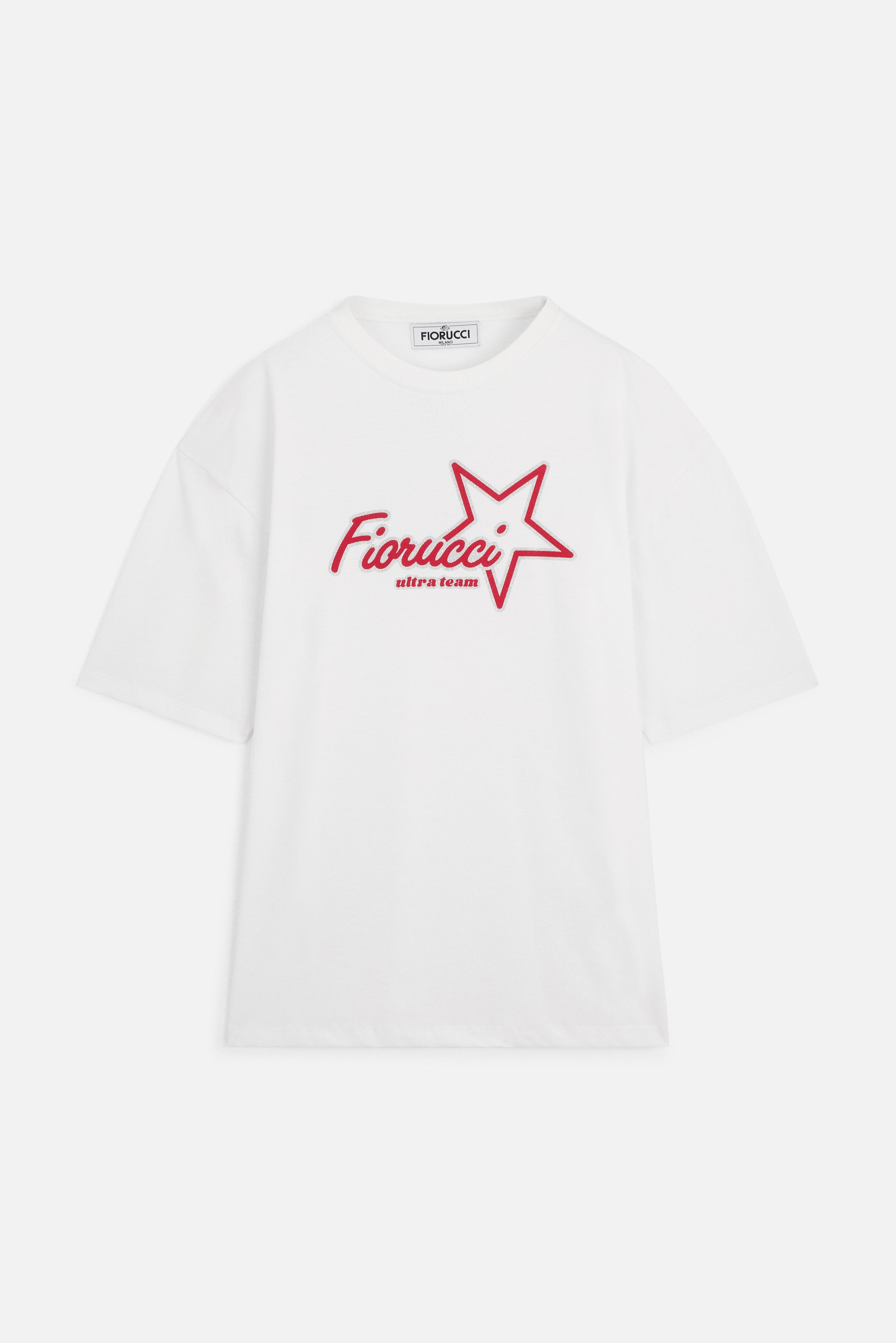 Ultra Team Glitter Star Logo Relaxed T-Shirt White