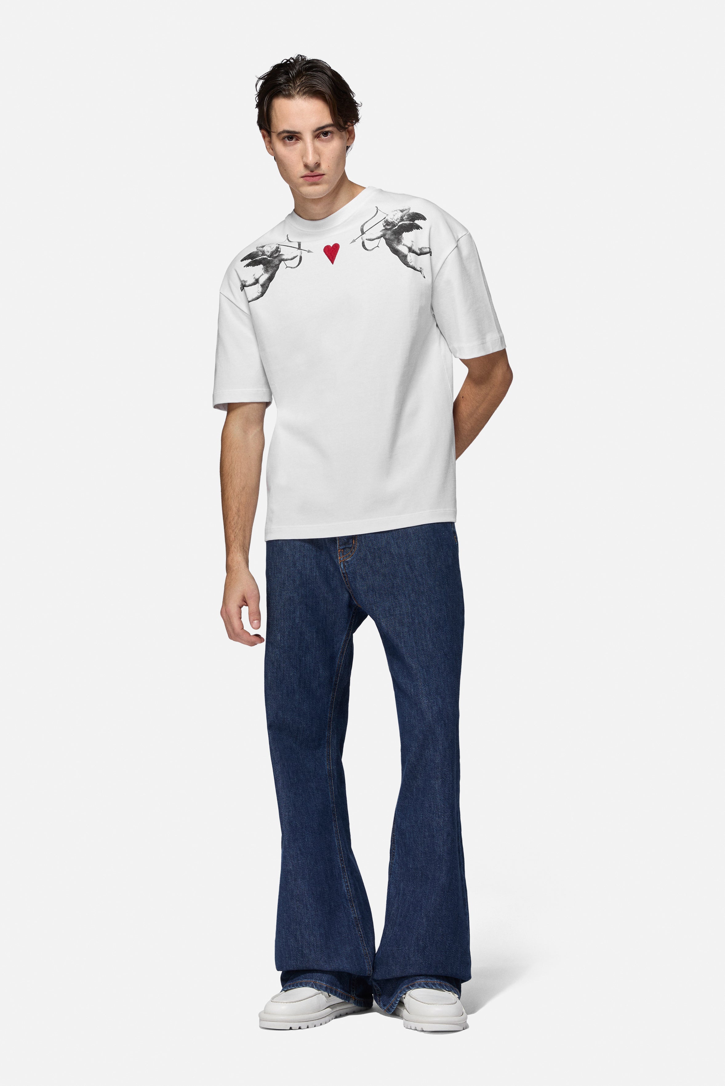 Double Cupid Relaxed T-Shirt White