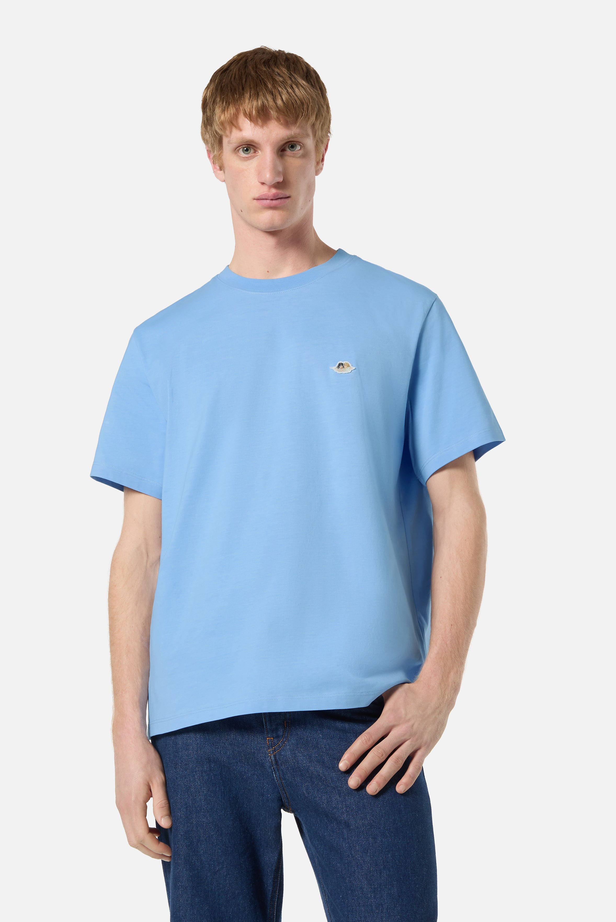 T-Shirt Regular Patch Angeli Azzurra