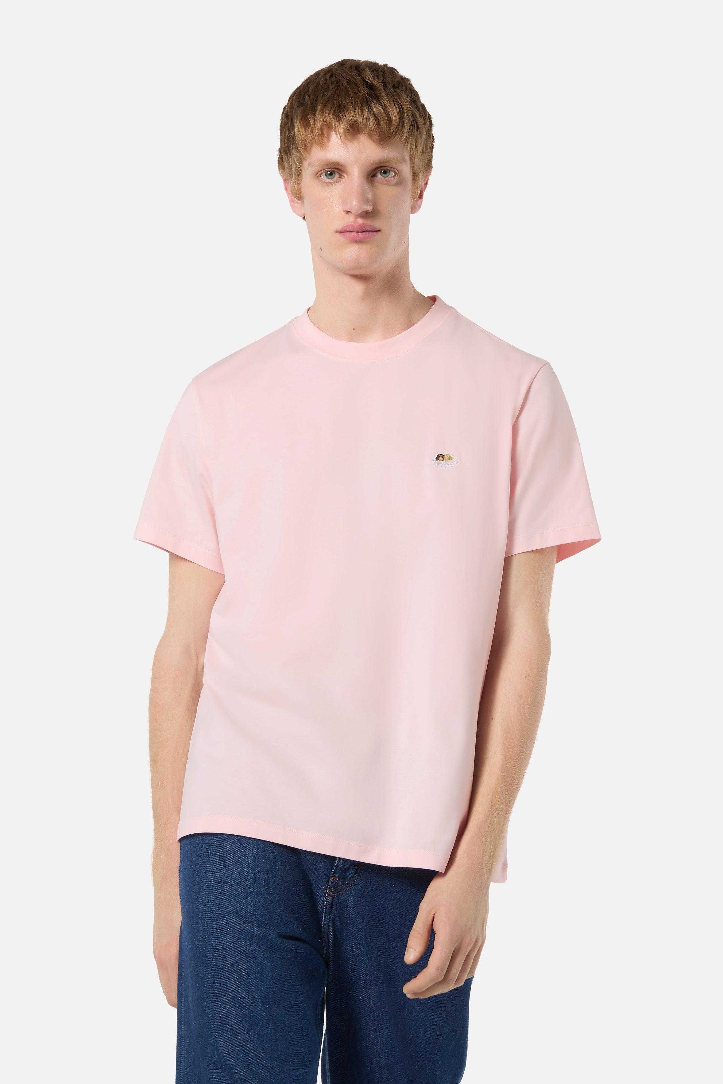 Angels Patch Regular T-Shirt Pink