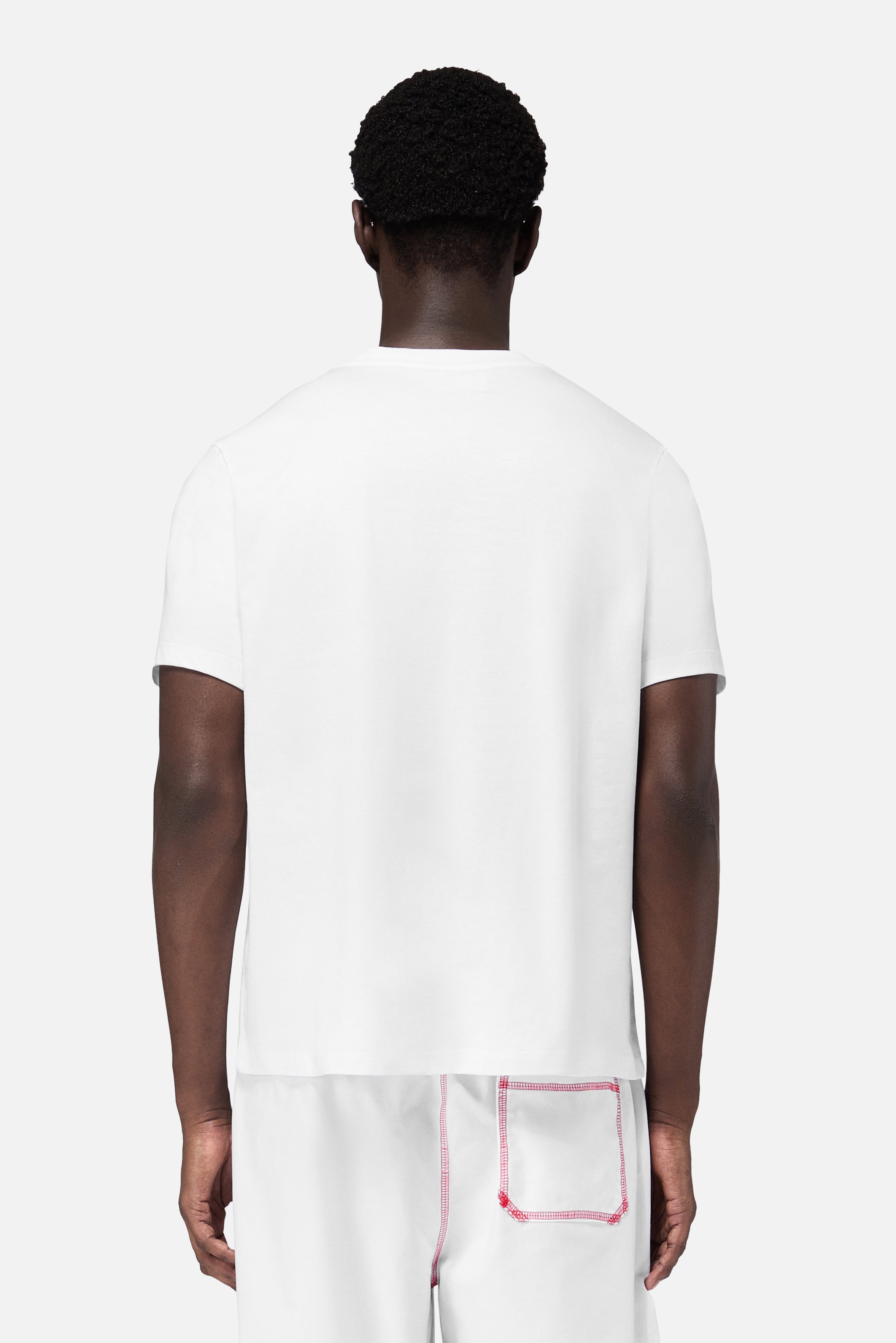 Polka Dot Pin Up Logo Regular T-Shirt White