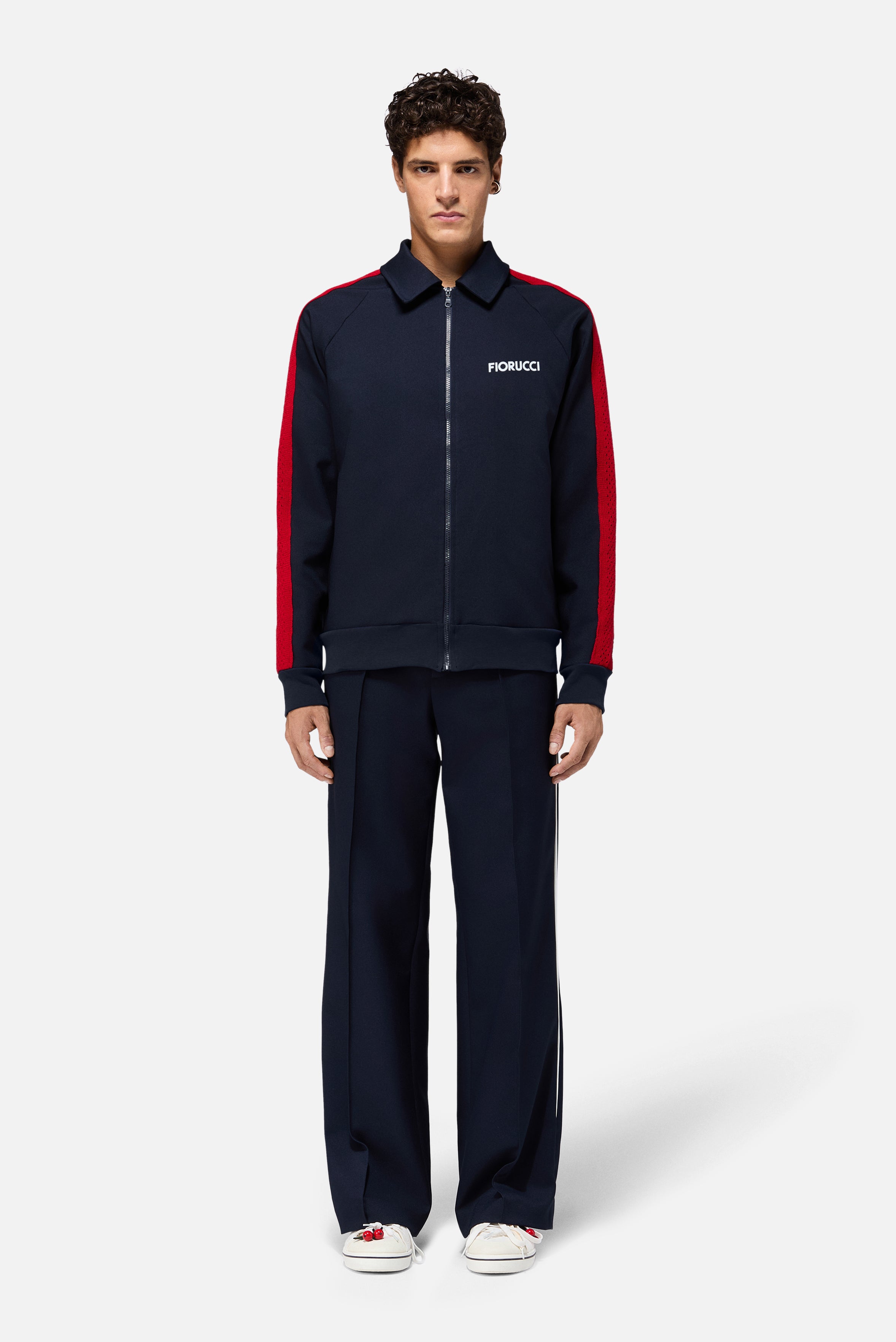 Double Cupid Collared Jacket Navy