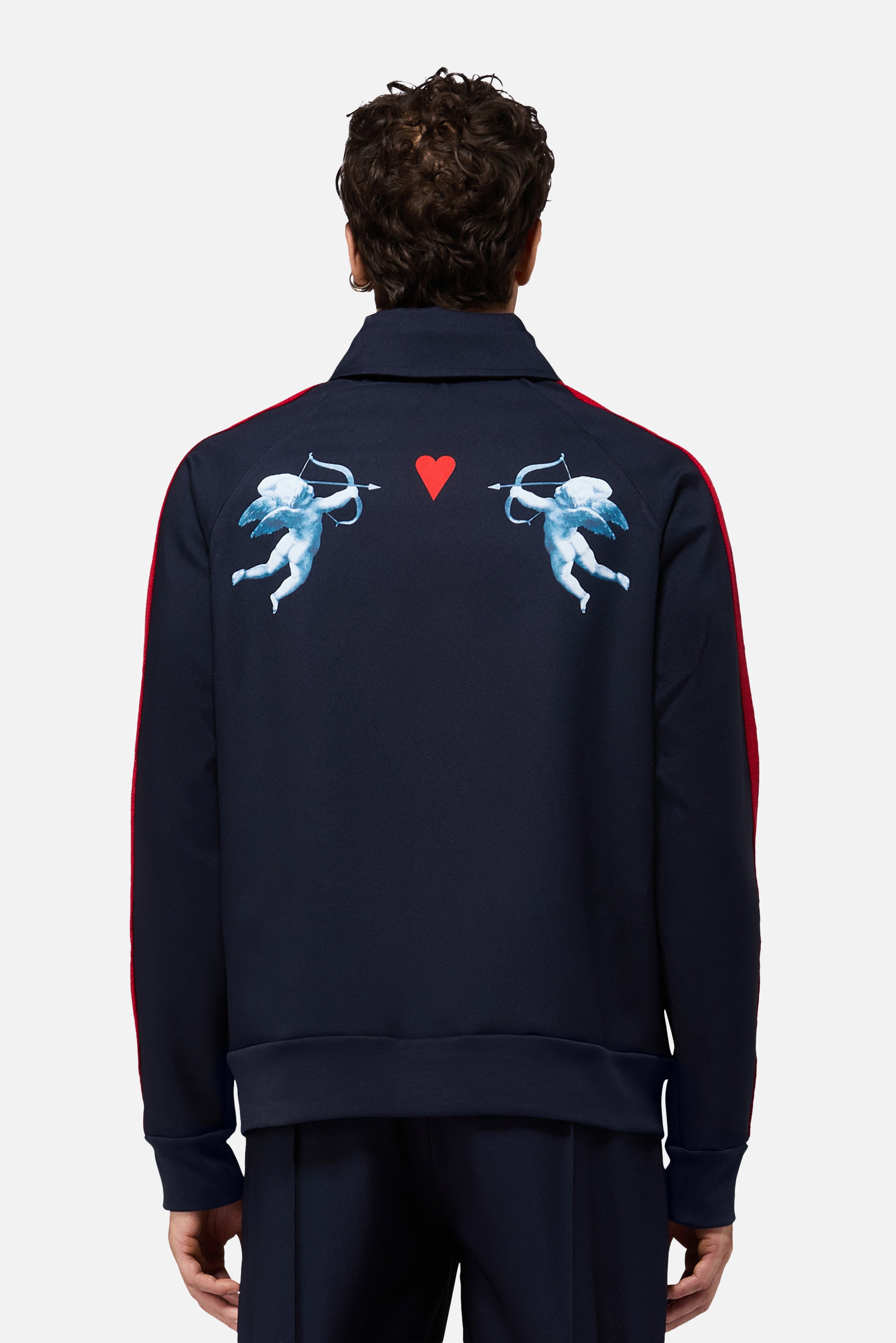 Double Cupid Collared Jacket Navy