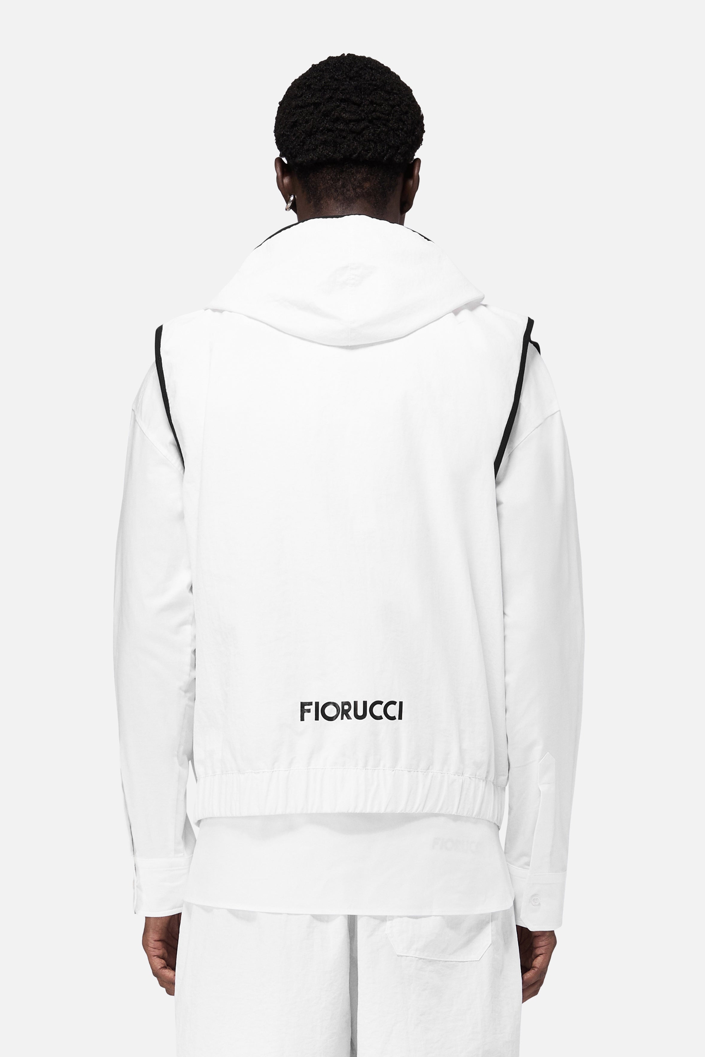 Heart Logo Hooded Vest White