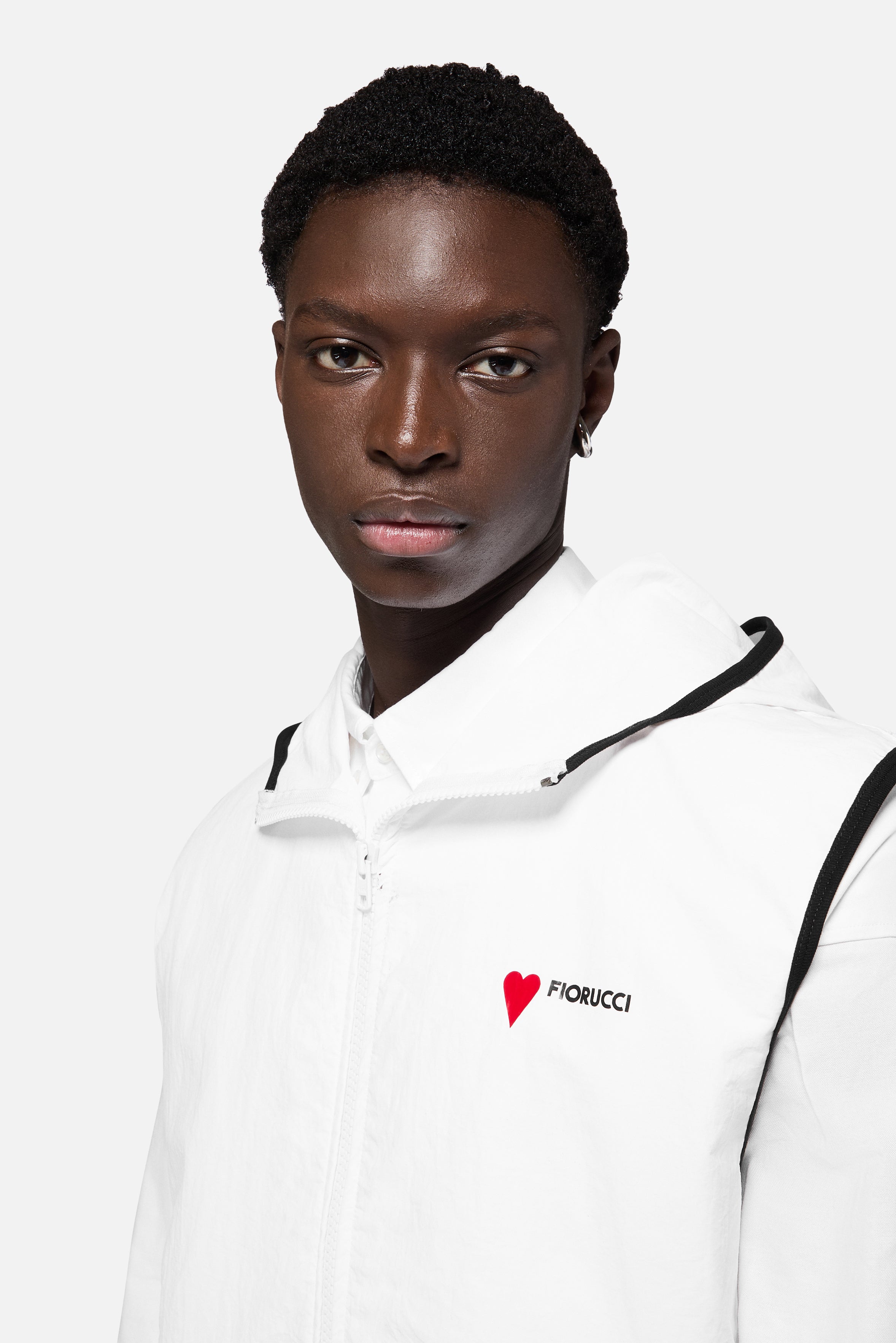 Heart Logo Hooded Vest White