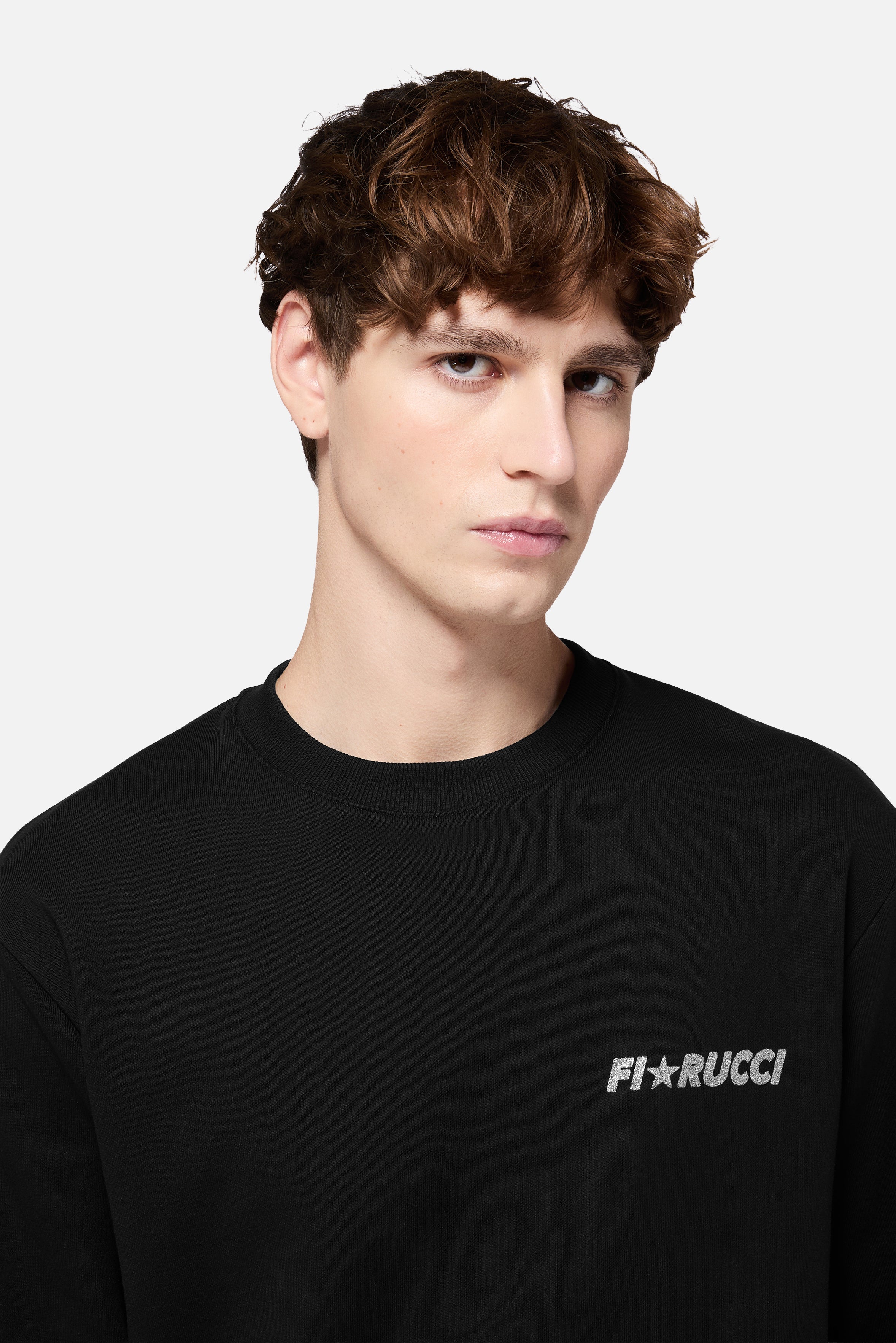 Glitter Star Logo Regular Sweatshirt Black