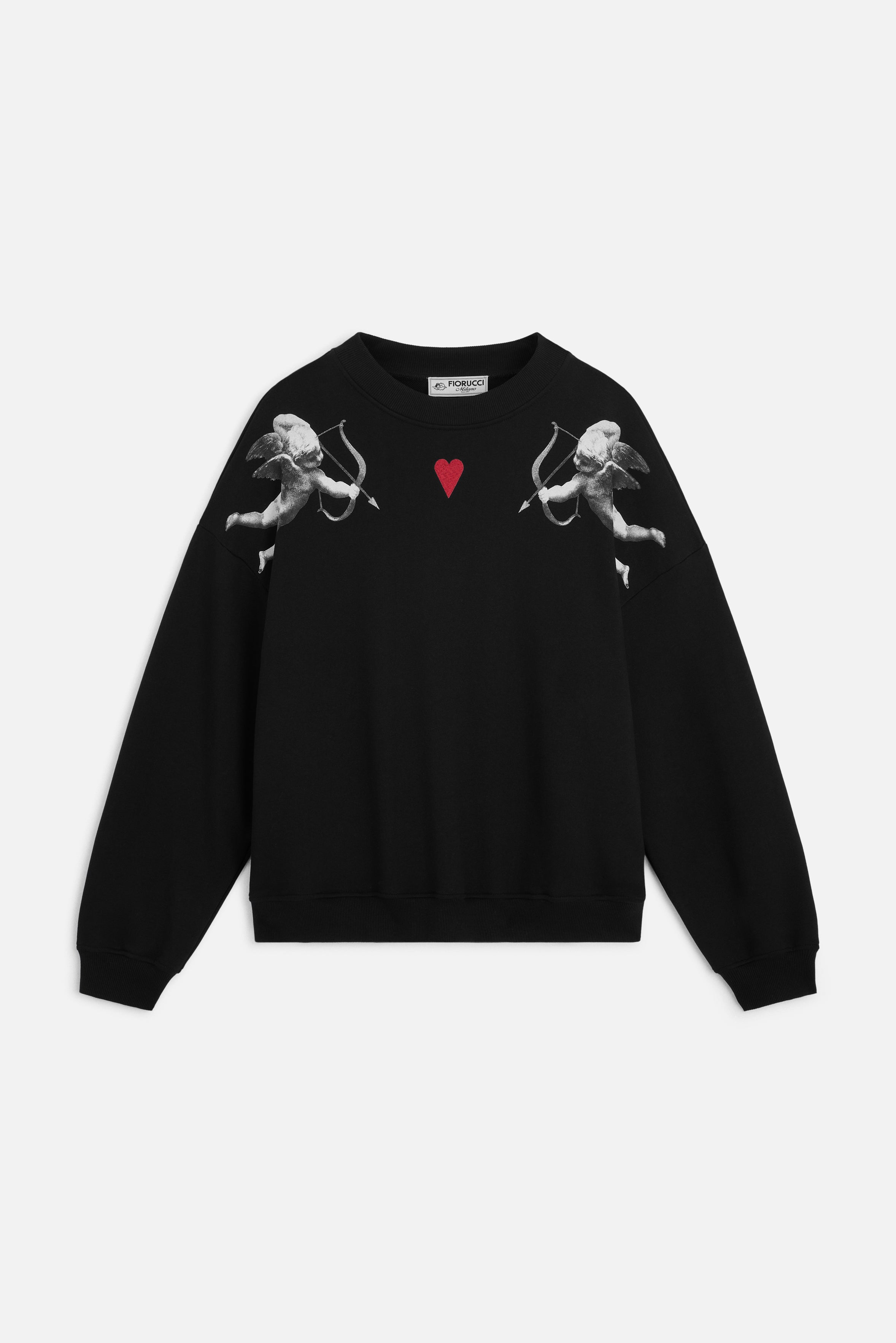 Double Cupid Relaxed Sweatshirt Black