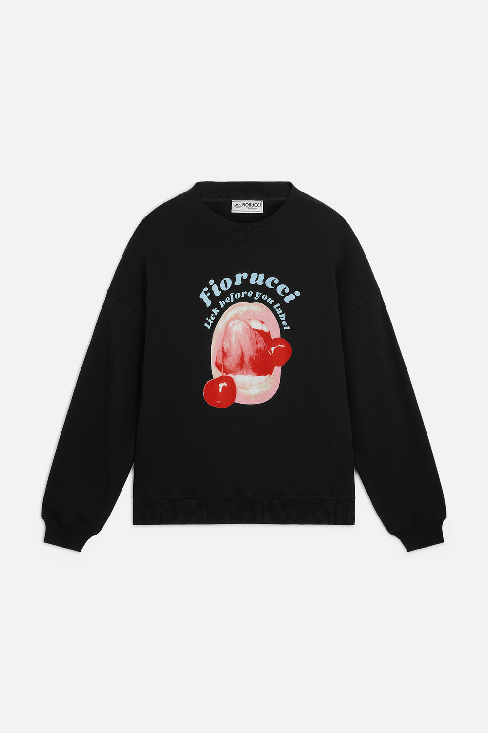 Lick Before You Label Relaxed Sweatshirt Black