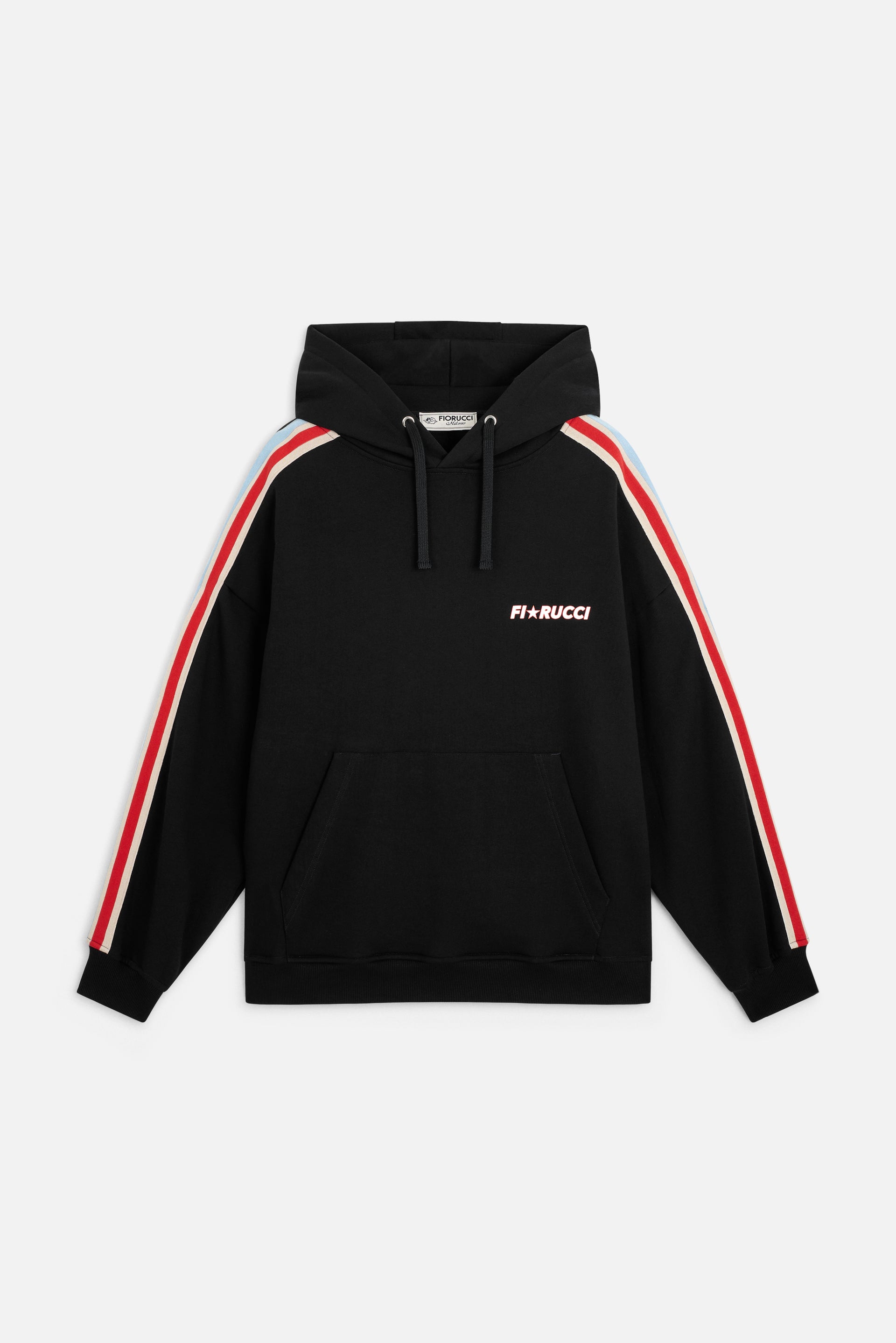 Striped Star Logo Relaxed Hoodie