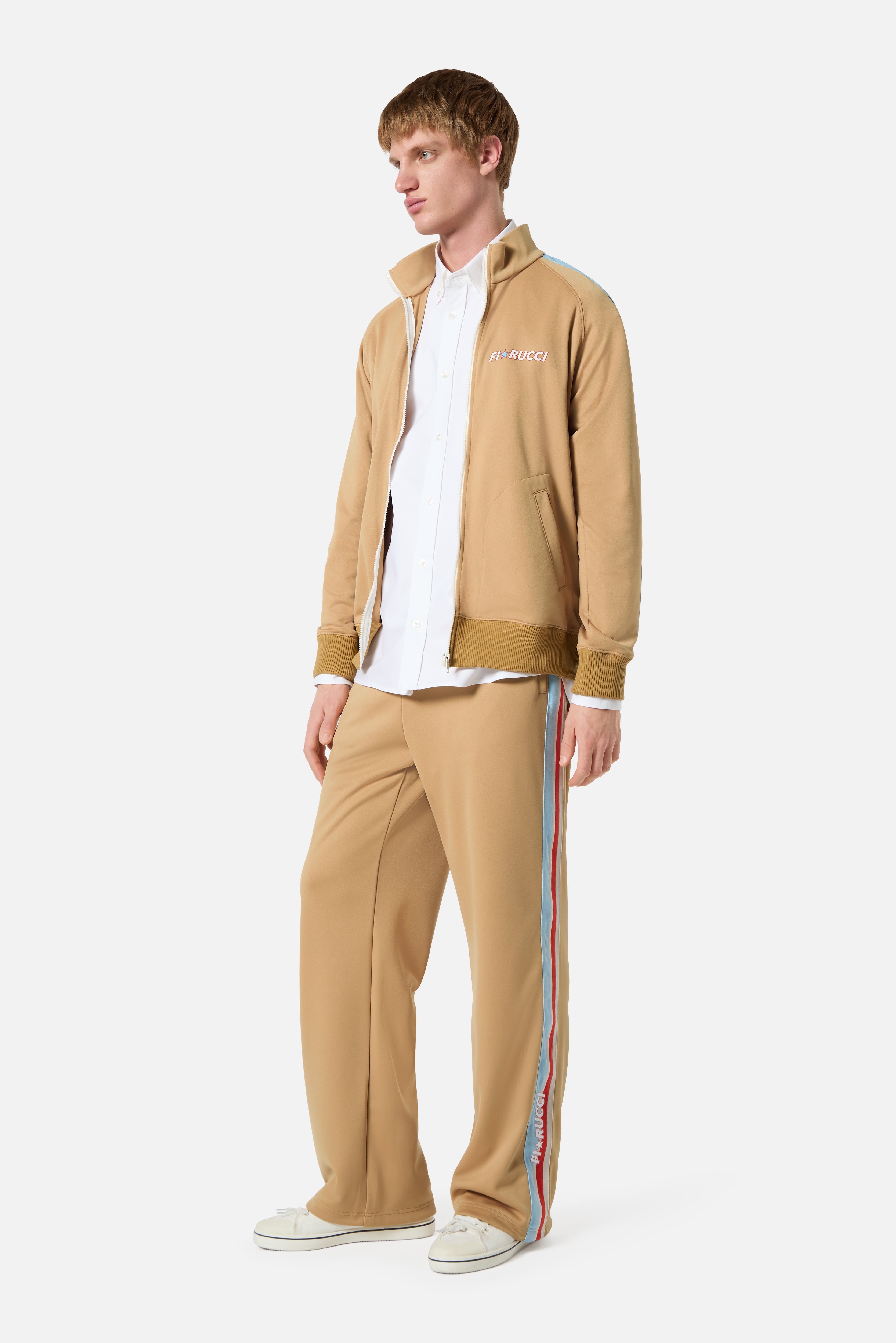 Star Logo Track Sweatshirt Beige